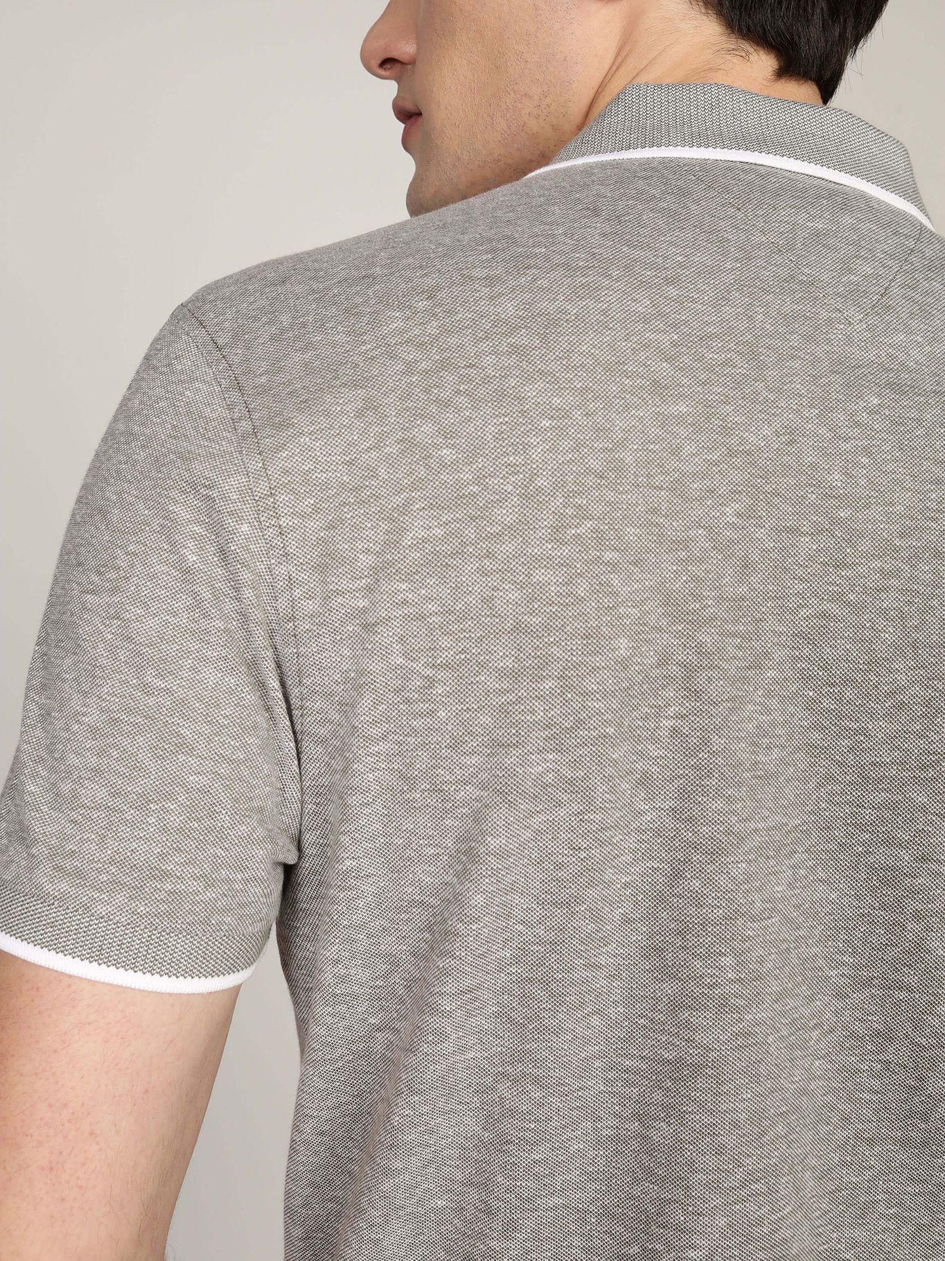 Polo Regular Fit Con Logo Gris Tommy Hilfiger-3