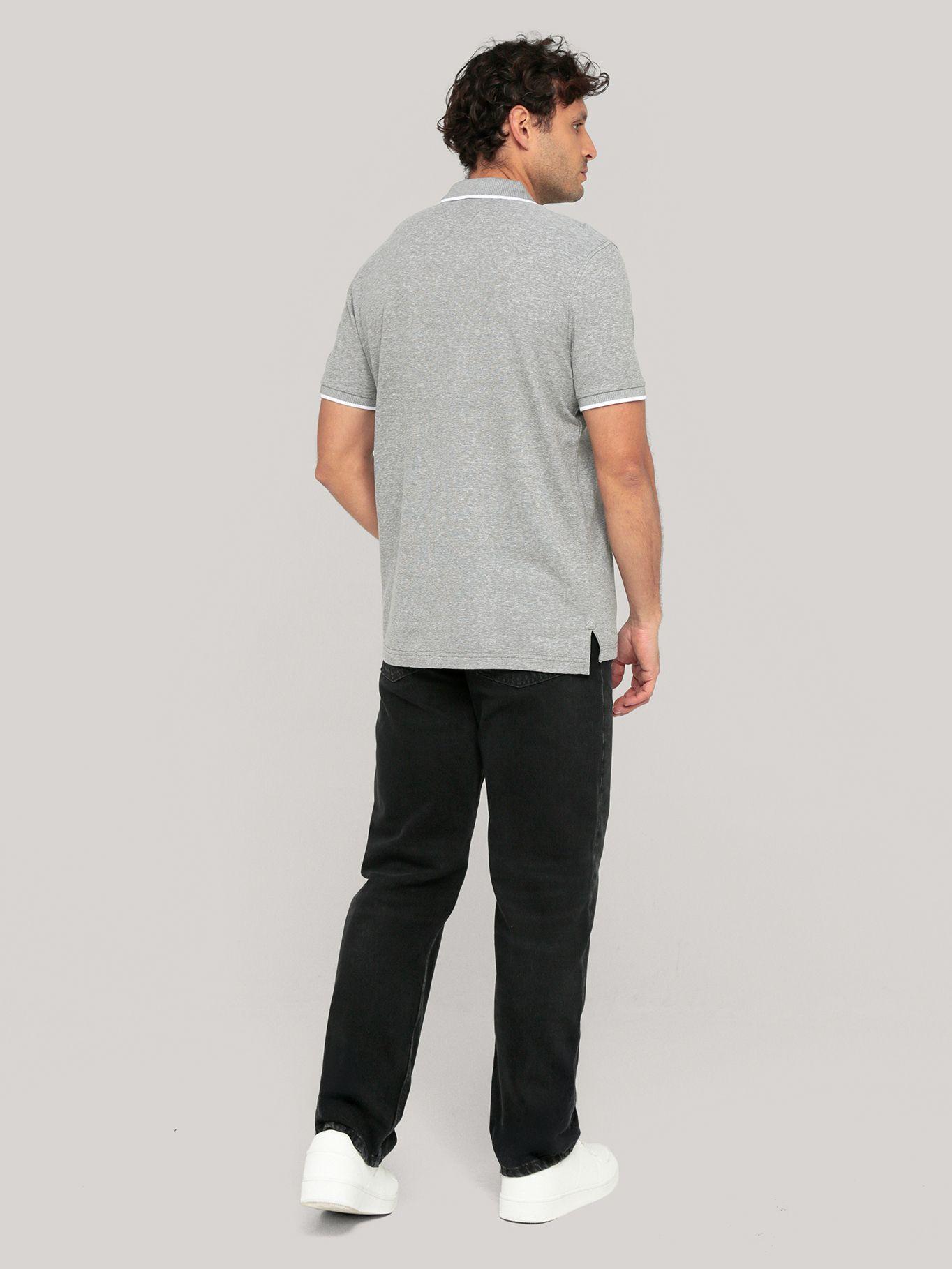 Polo Regular Fit Con Logo Gris Tommy Hilfiger-2