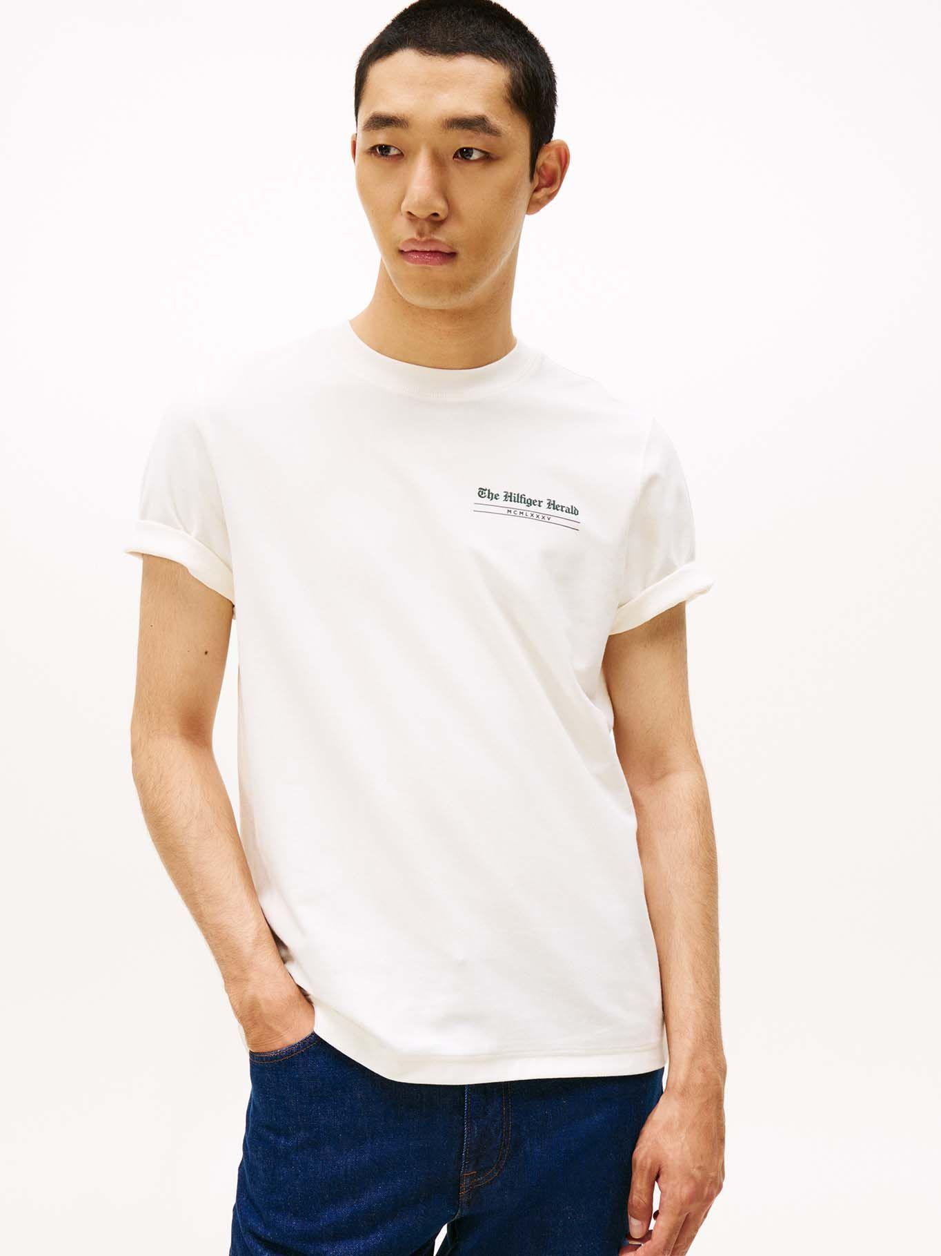 Polera Herald Graphic Logo Blanco Tommy Hilfiger-0