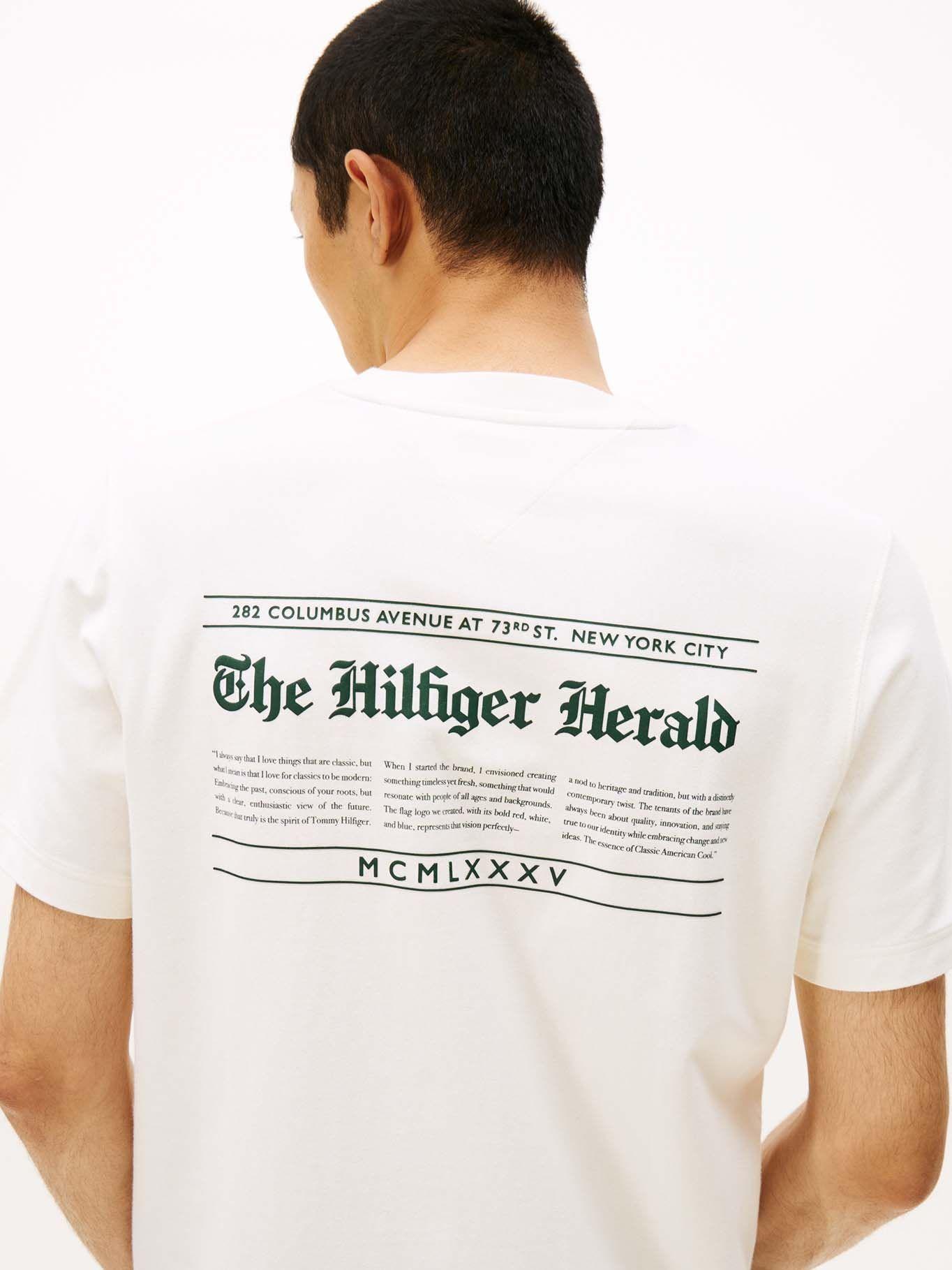Polera Herald Graphic Logo Blanco Tommy Hilfiger-3