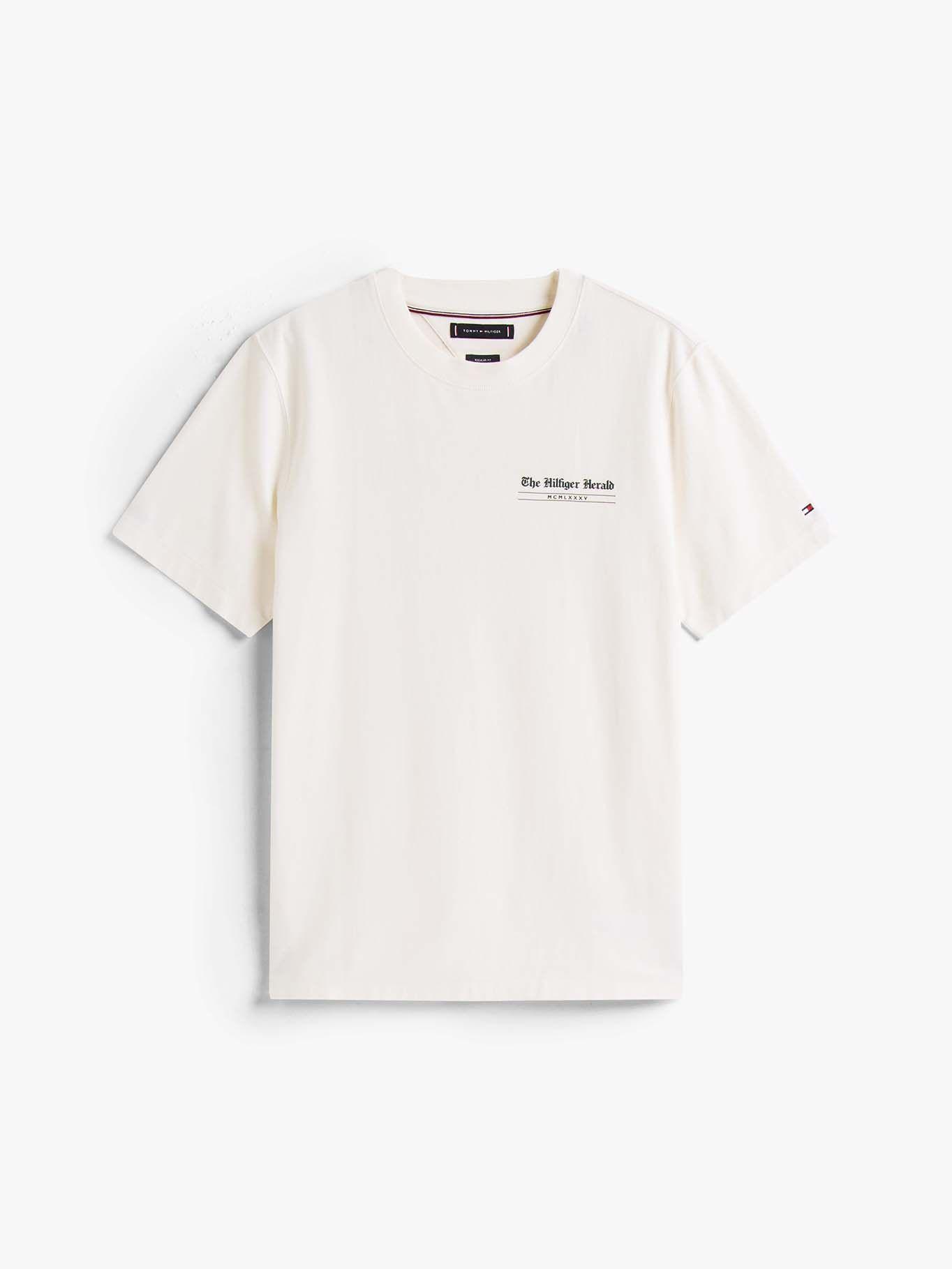 Polera Herald Graphic Logo Blanco Tommy Hilfiger-4