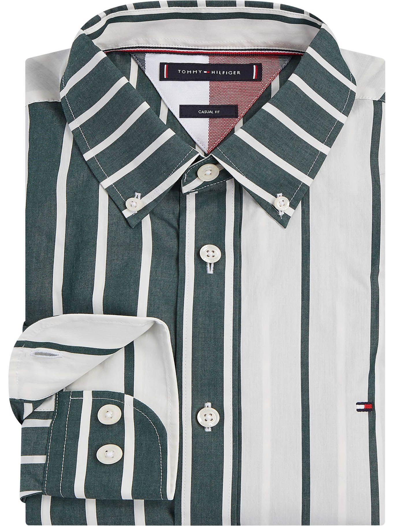 Camisa Pinstripe Blocking Verde Tommy Hilfiger-4