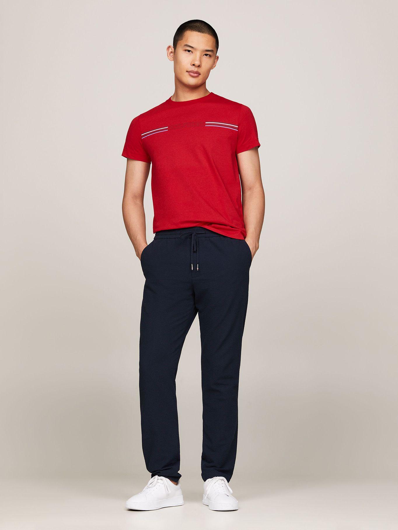 Polera Logo Slim Fit Rojo Tommy Hilfiger-1