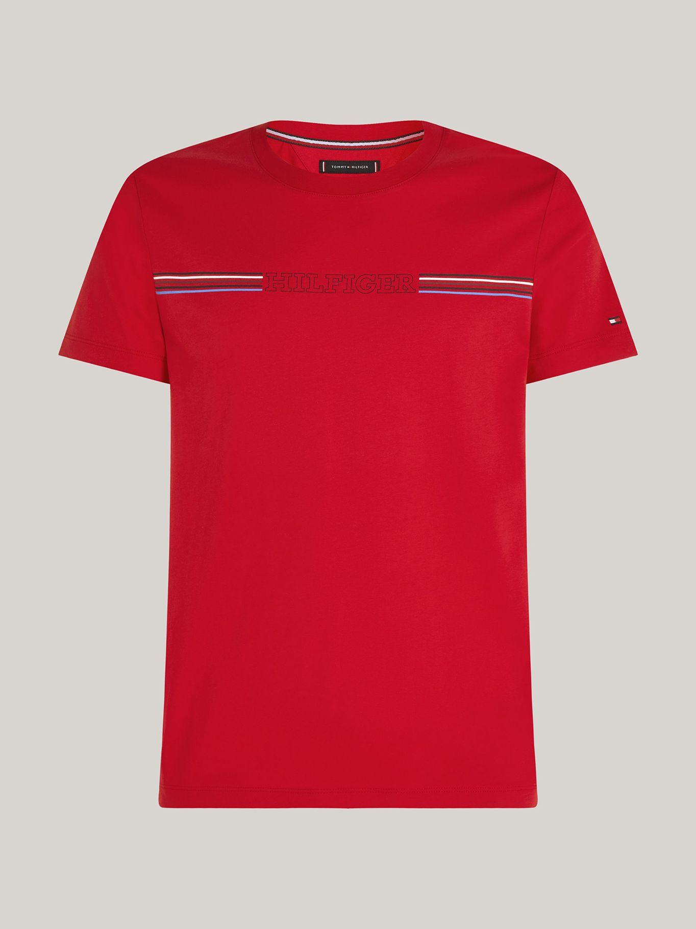 Polera Logo Slim Fit Rojo Tommy Hilfiger-4