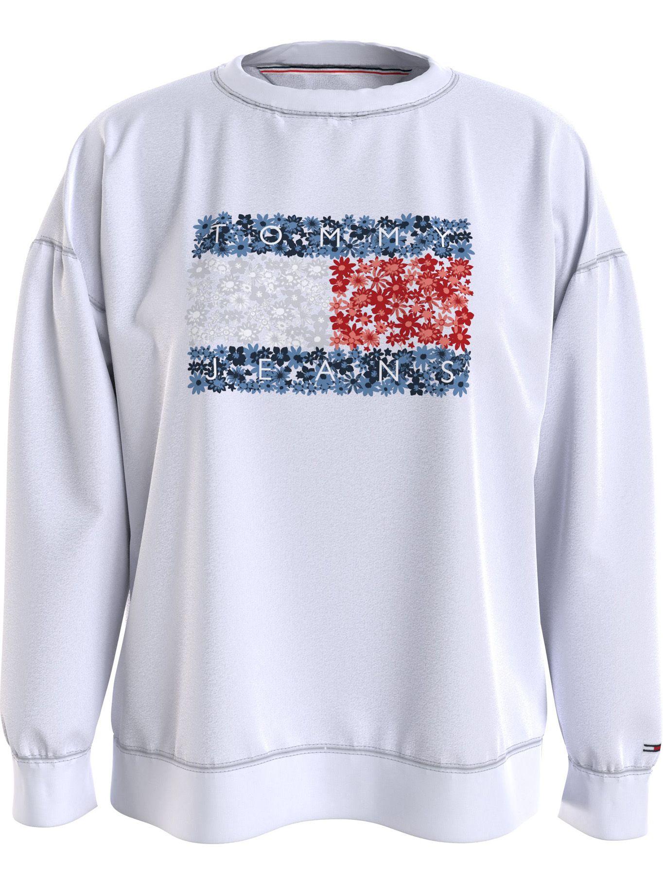 Polerón Oversize Floral Blanco Tommy Jeans M2-0
