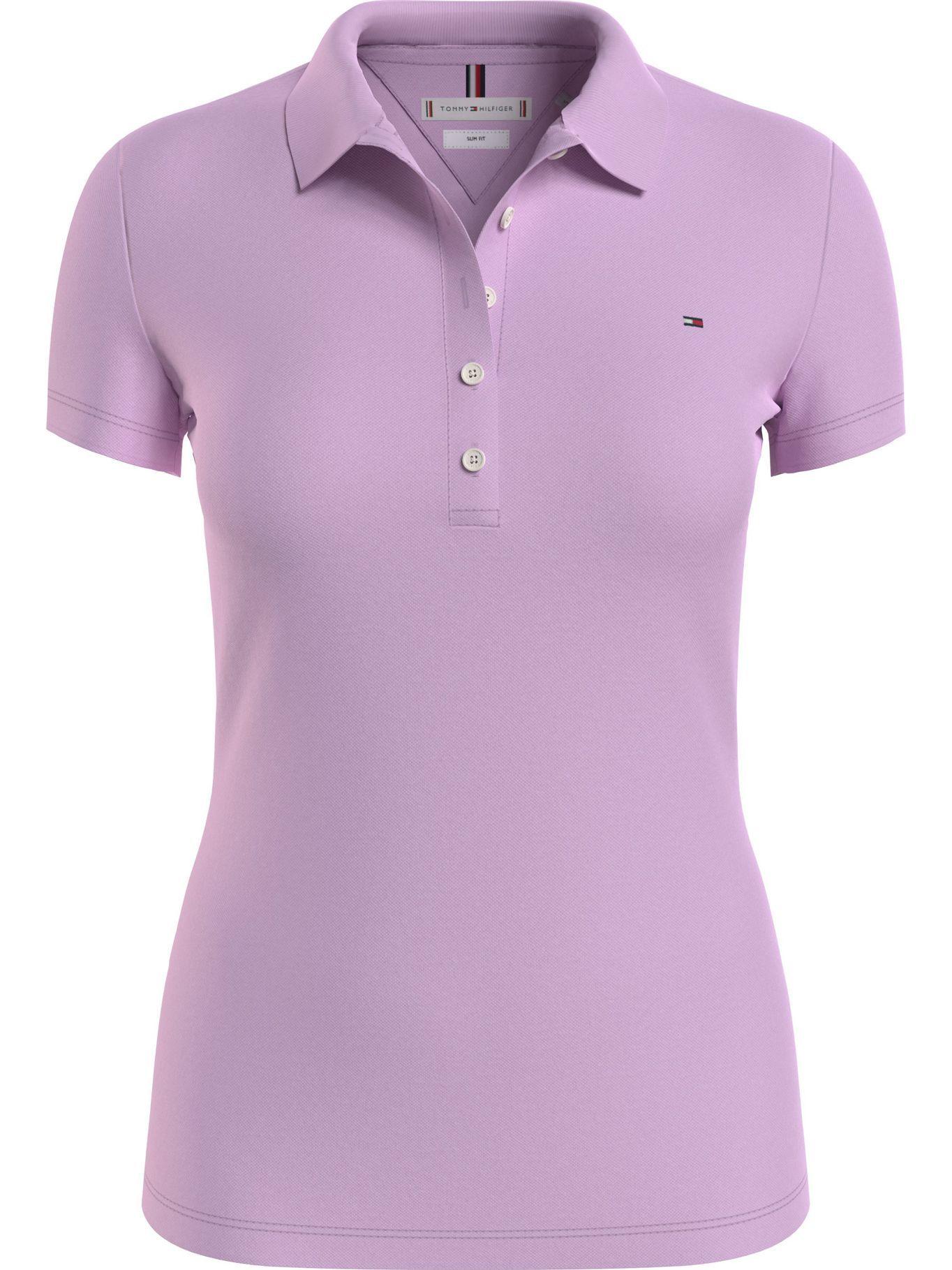 Polo Essential Slim Fit Lila Tommy Hilfiger-0