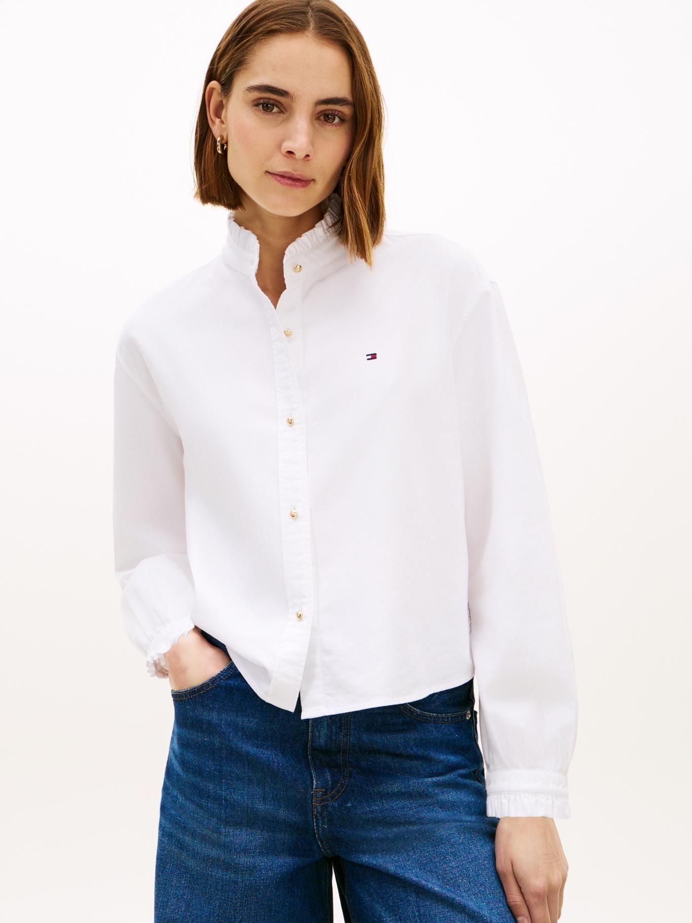 Camisa Oxford Con Volantes-0