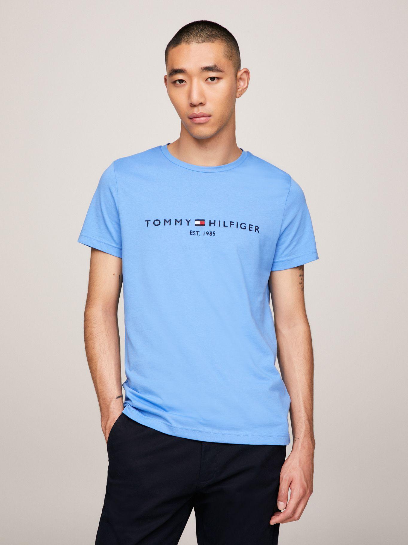 Polera  Logo Slim Fit Celeste C30 Tommy Hilfiger-0