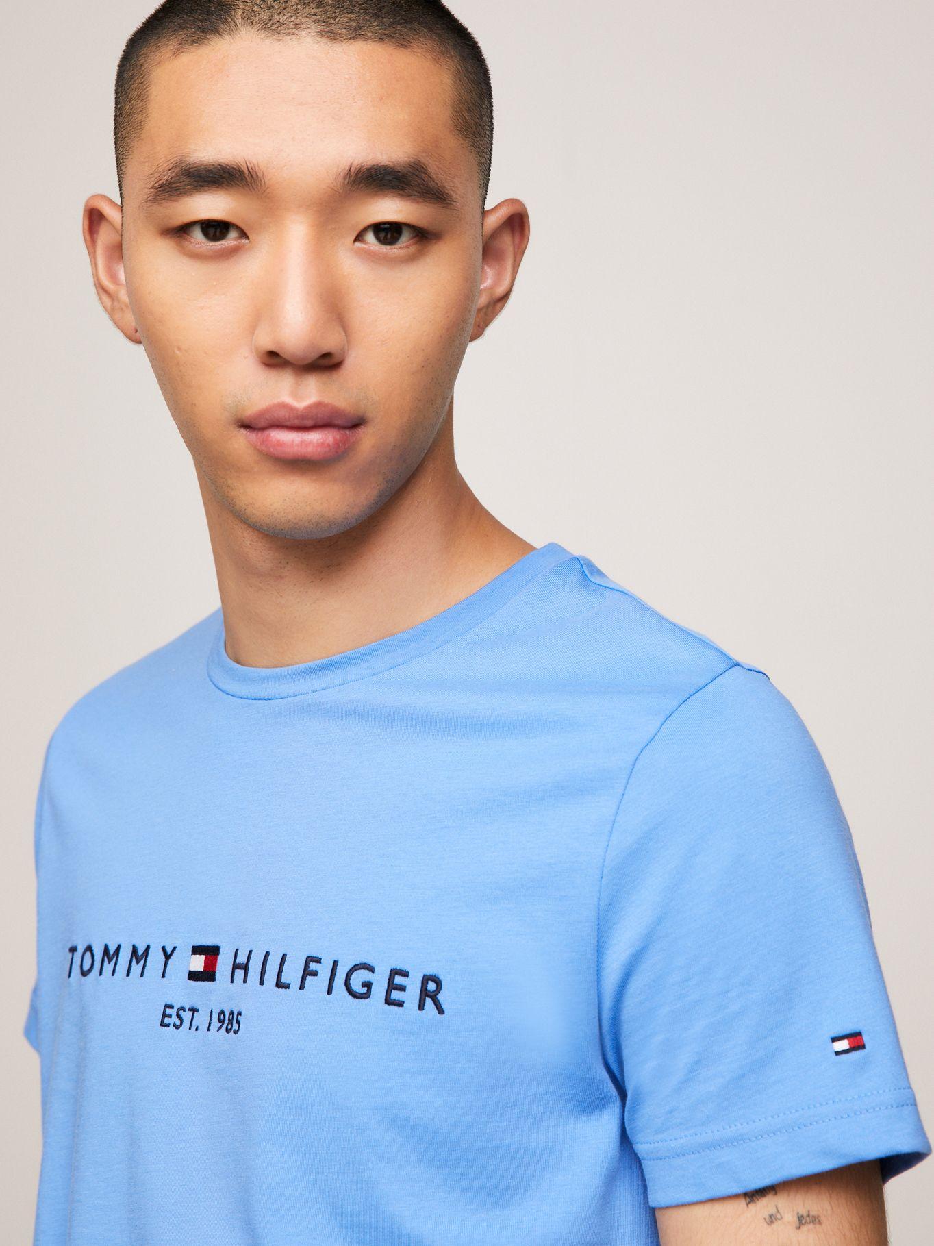 Polera  Logo Slim Fit Celeste C30 Tommy Hilfiger-3