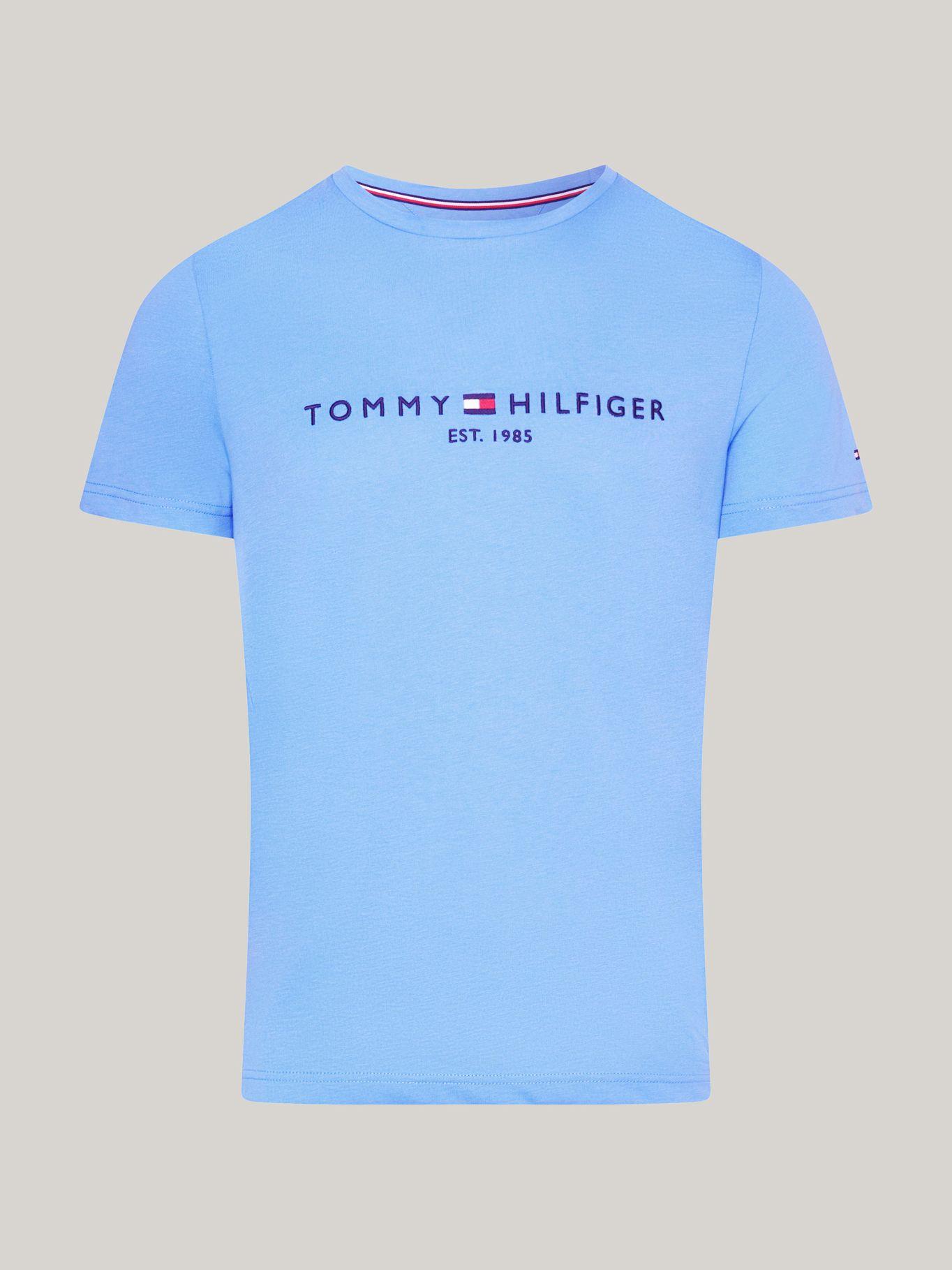 Polera  Logo Slim Fit Celeste C30 Tommy Hilfiger-4