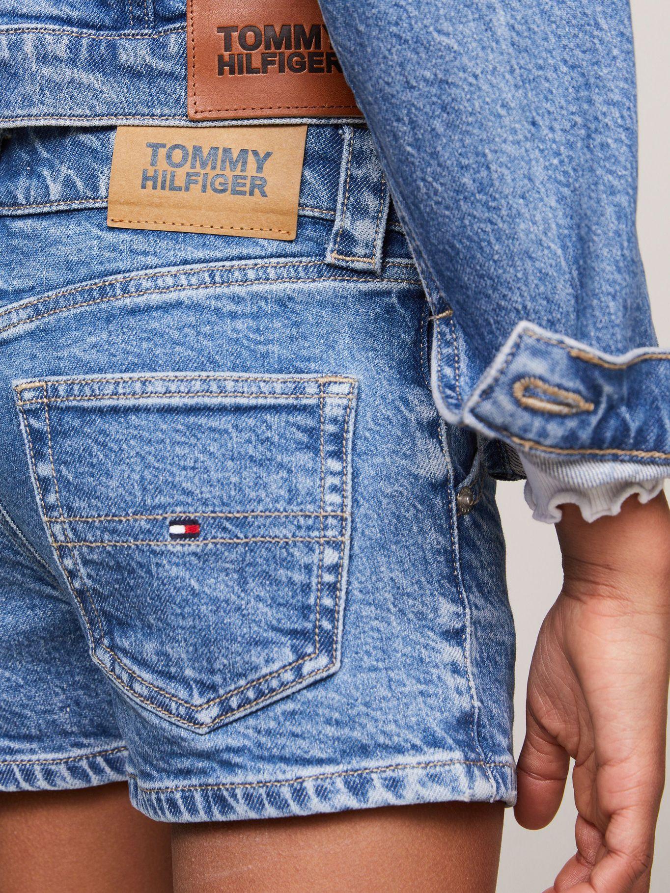 Short Denim Solid Straight Azul Tommy Hilfiger-3