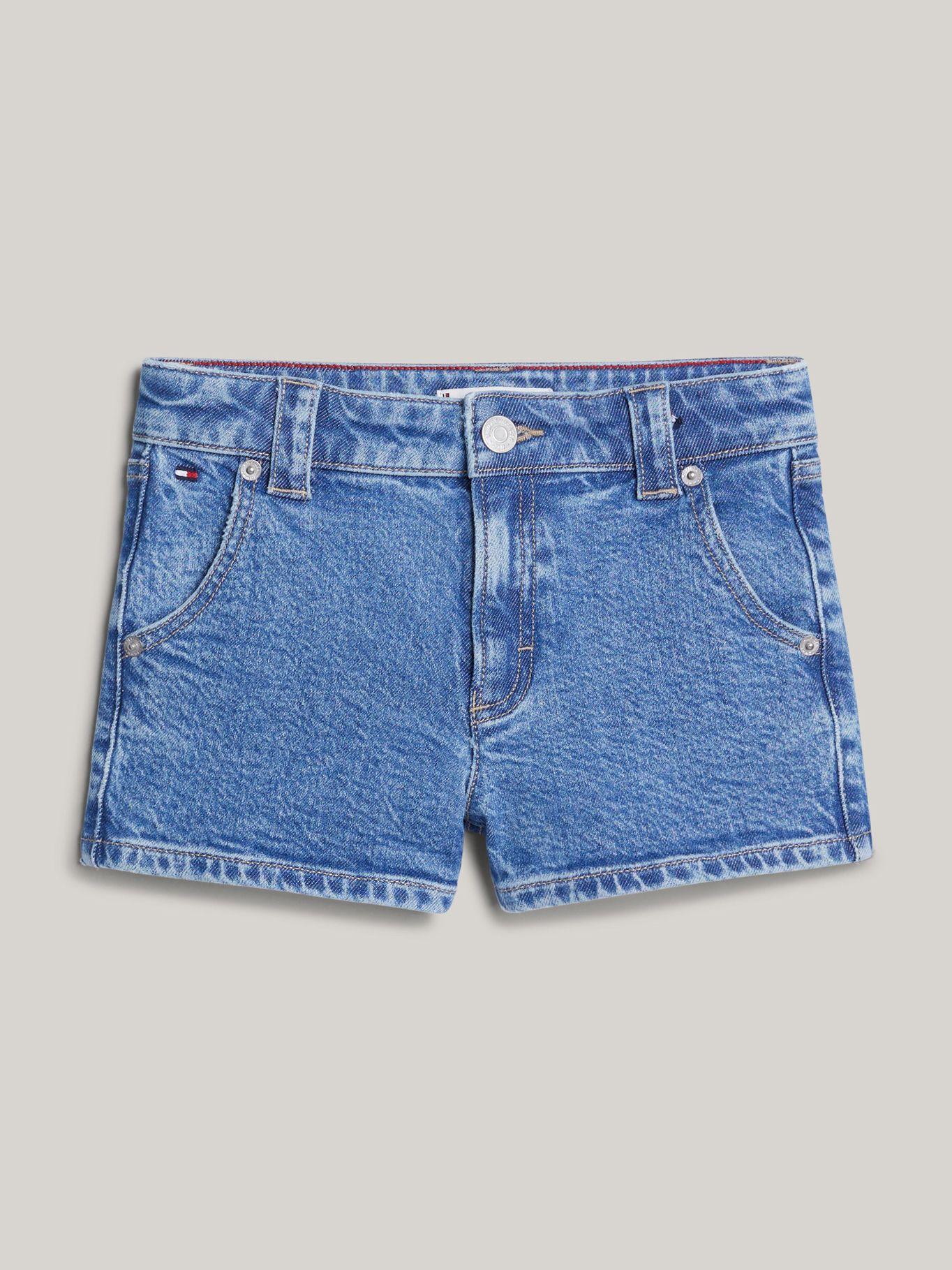 Short Denim Solid Straight Azul Tommy Hilfiger-4