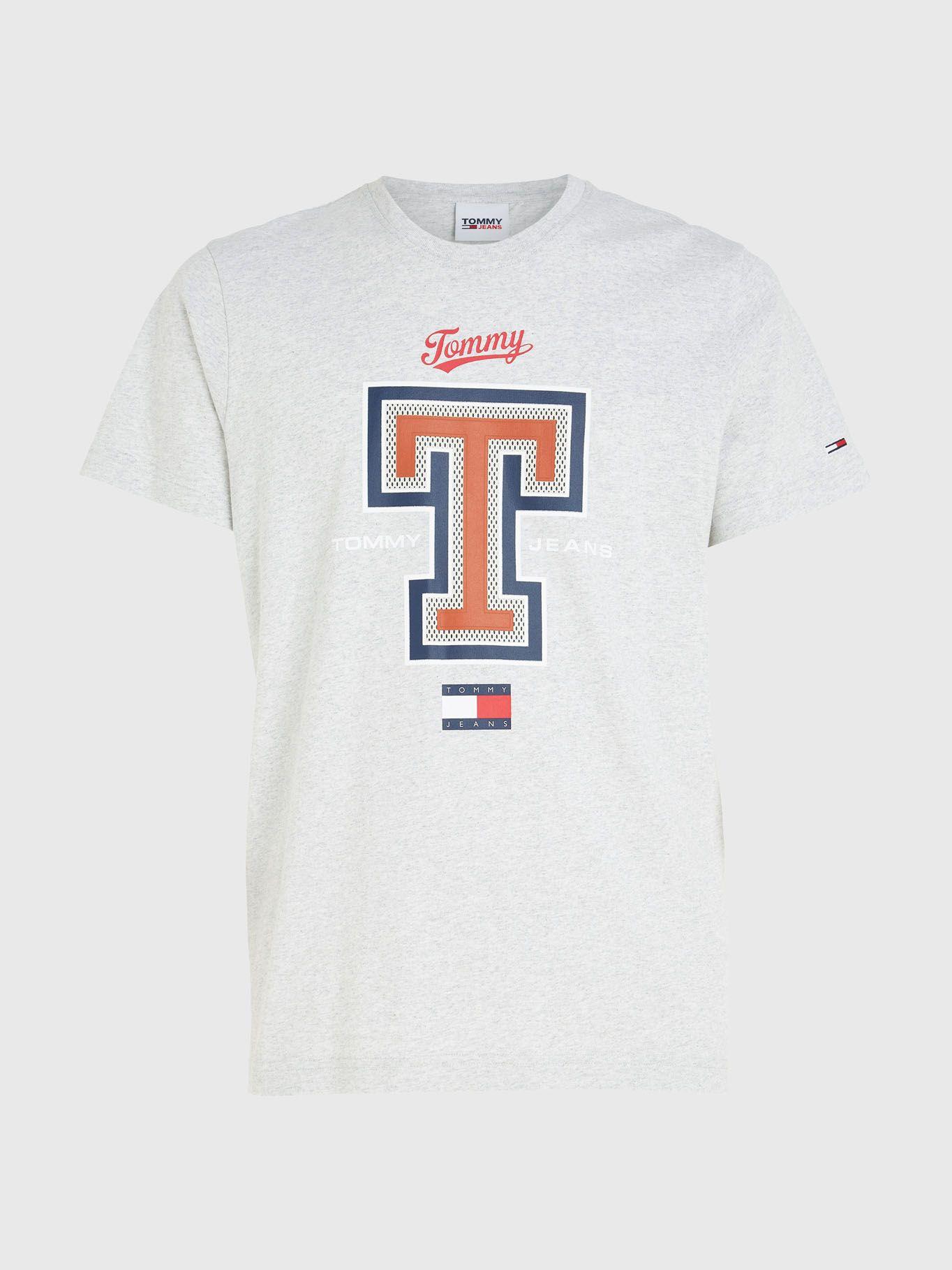 Polera Regular Modern Con Logo Gris Tommy Jeans-4