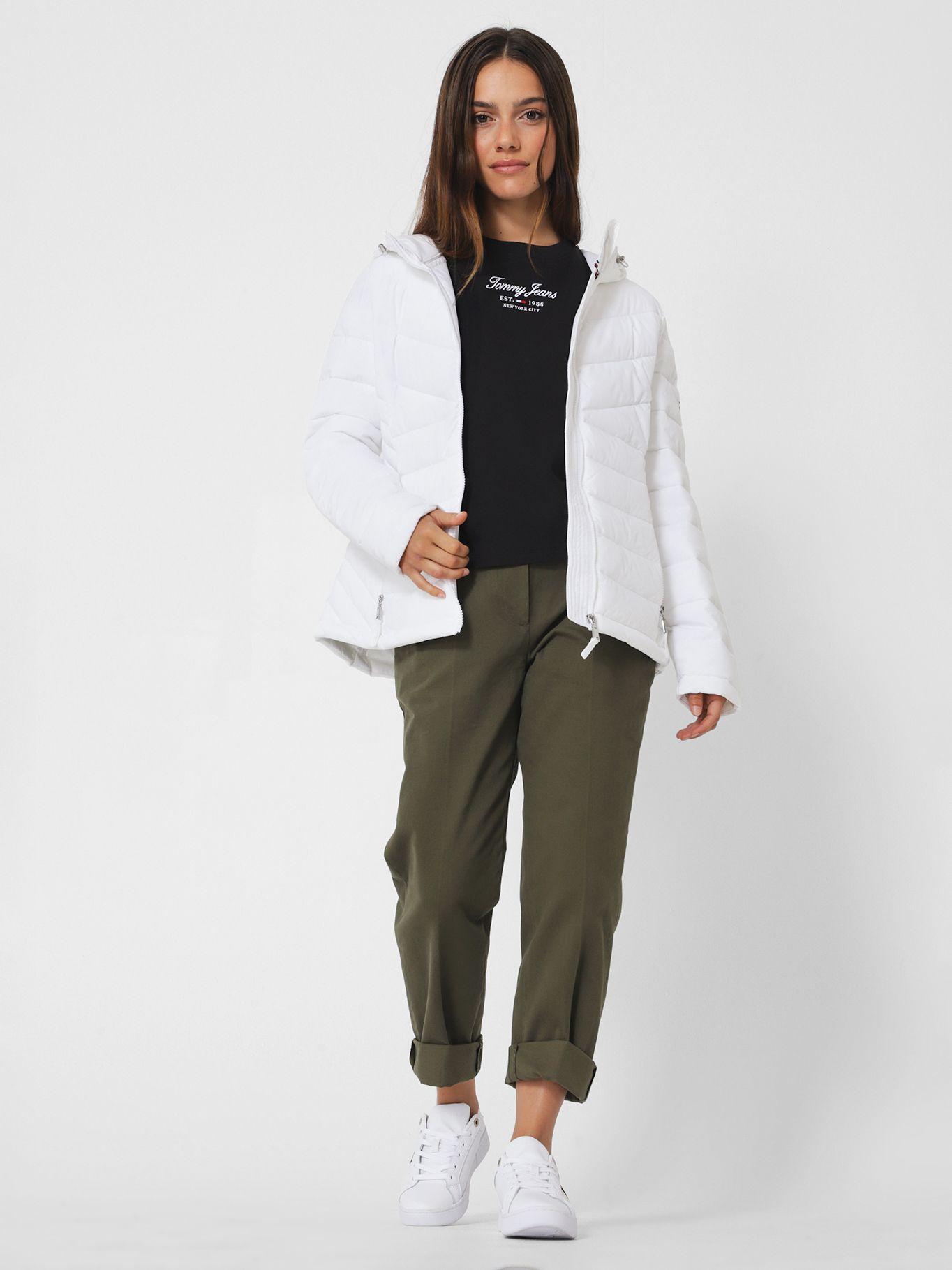 PARKA SOLID GORRO Y CIERRE BLANCO TOMMY HILFIGER-1