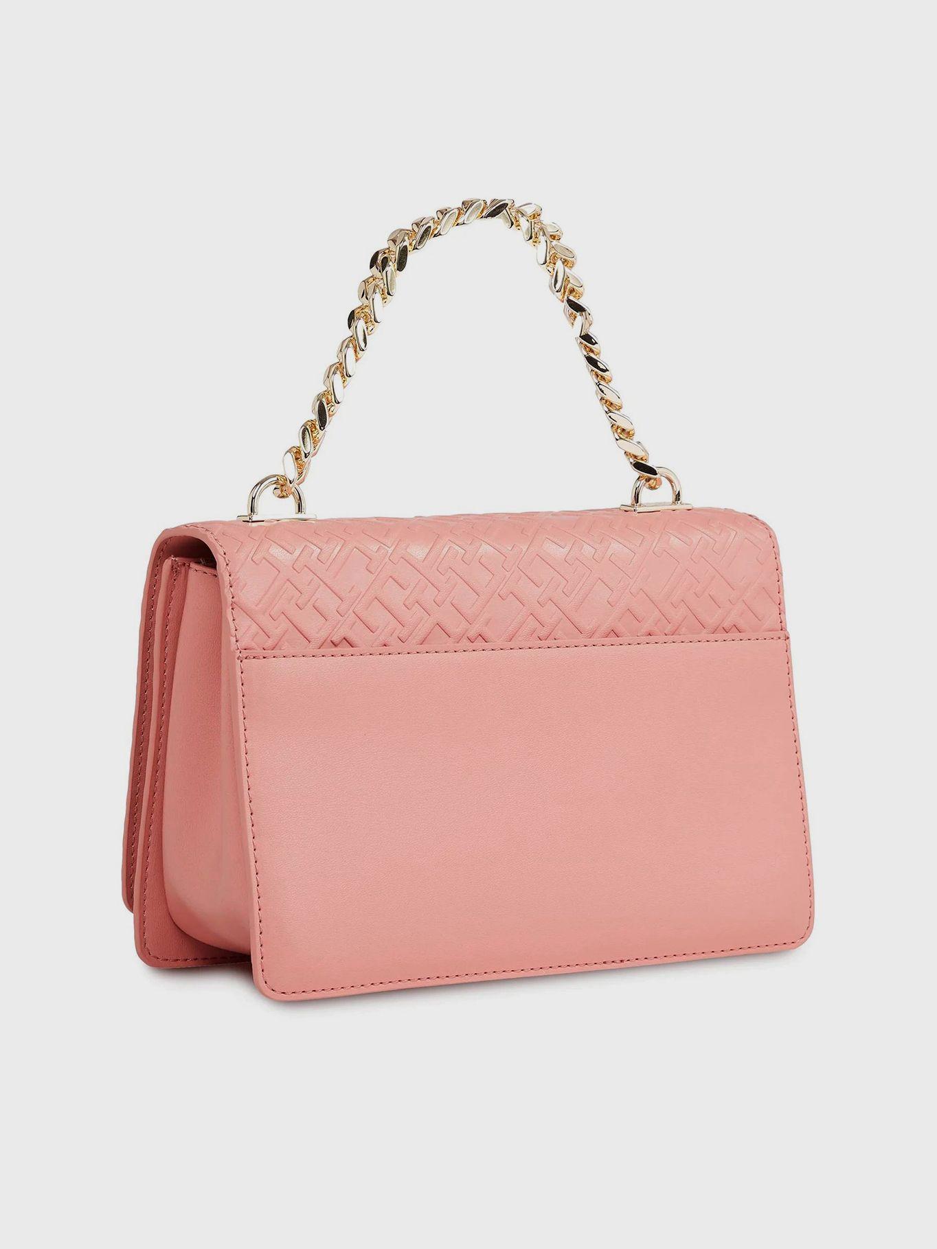 Bandolera Con Monograma Relieve Rosado Tommy Hilfiger-3
