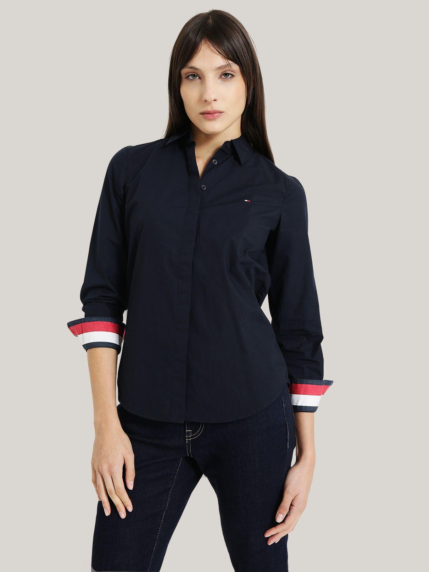 CAMISA DE RAYAS RELAXED AZUL TOMMY HILFIGER-0