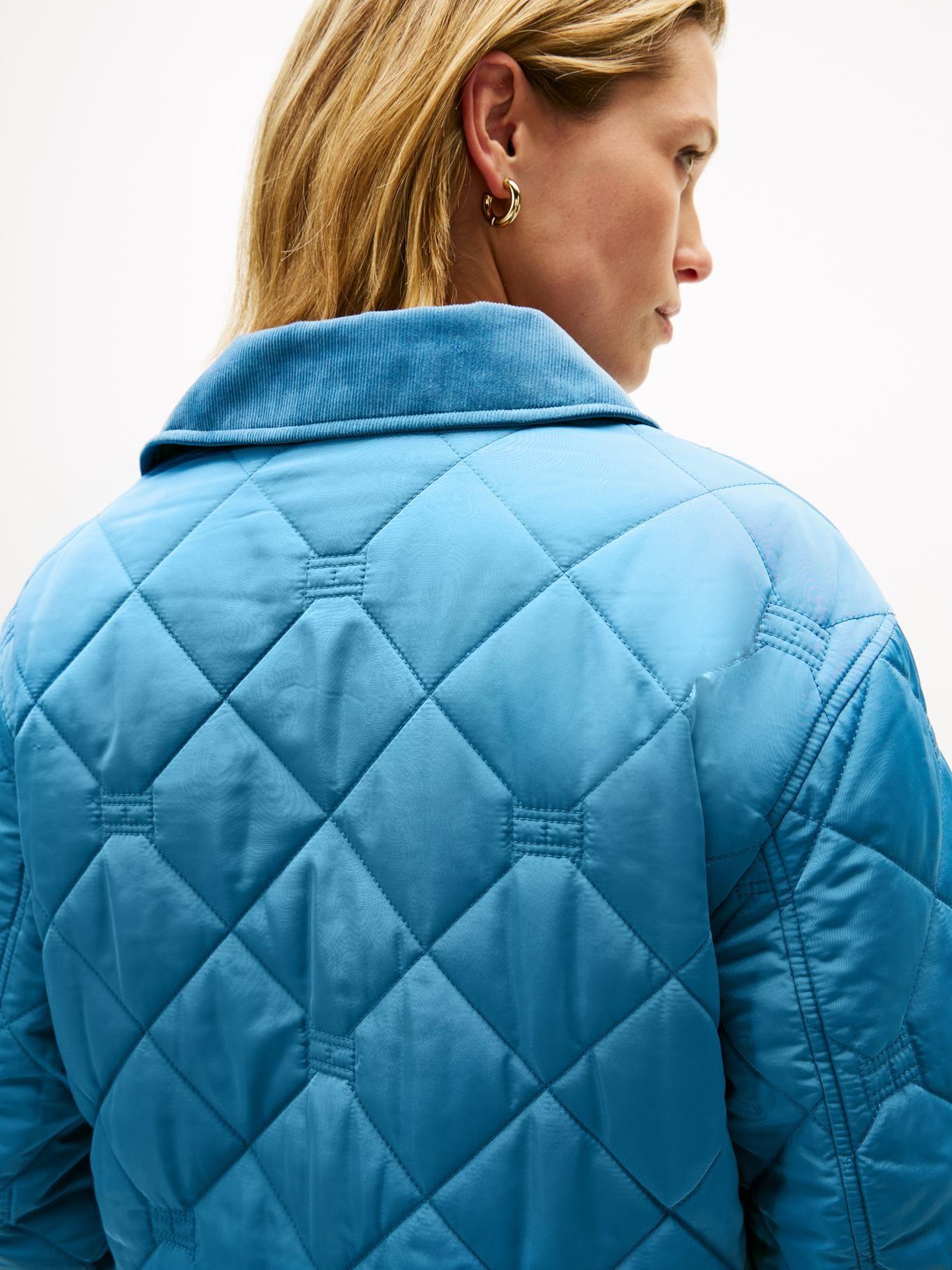 Parka Acolchada Con Logo Tommy Hilfiger Turquesa-4