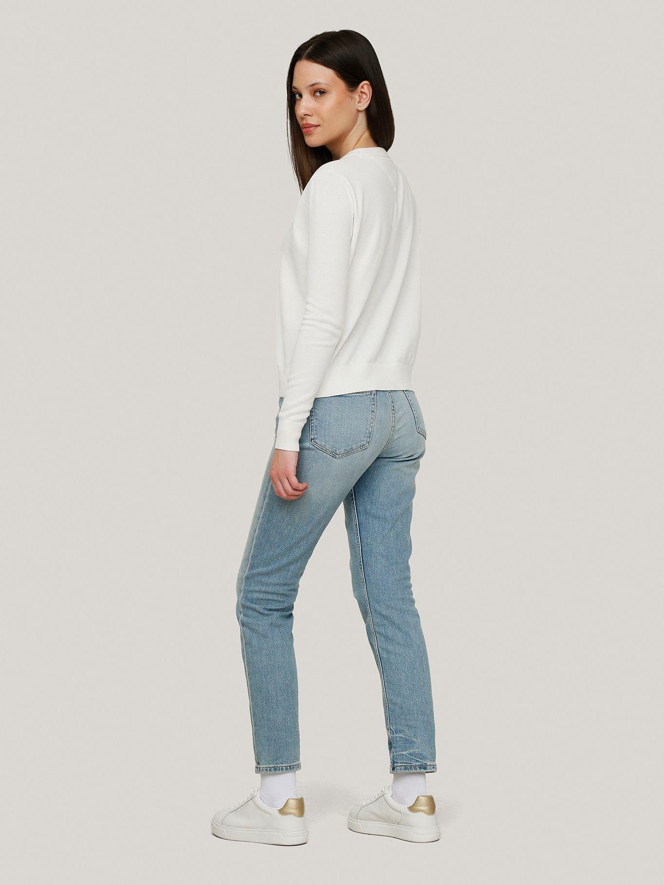 Sweater Essential V-Neck Con Logo Blanco Tommy Jeans-2