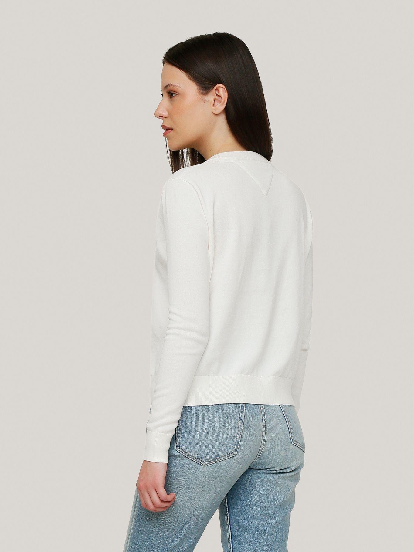 Sweater Essential V-Neck Con Logo Blanco Tommy Jeans-3