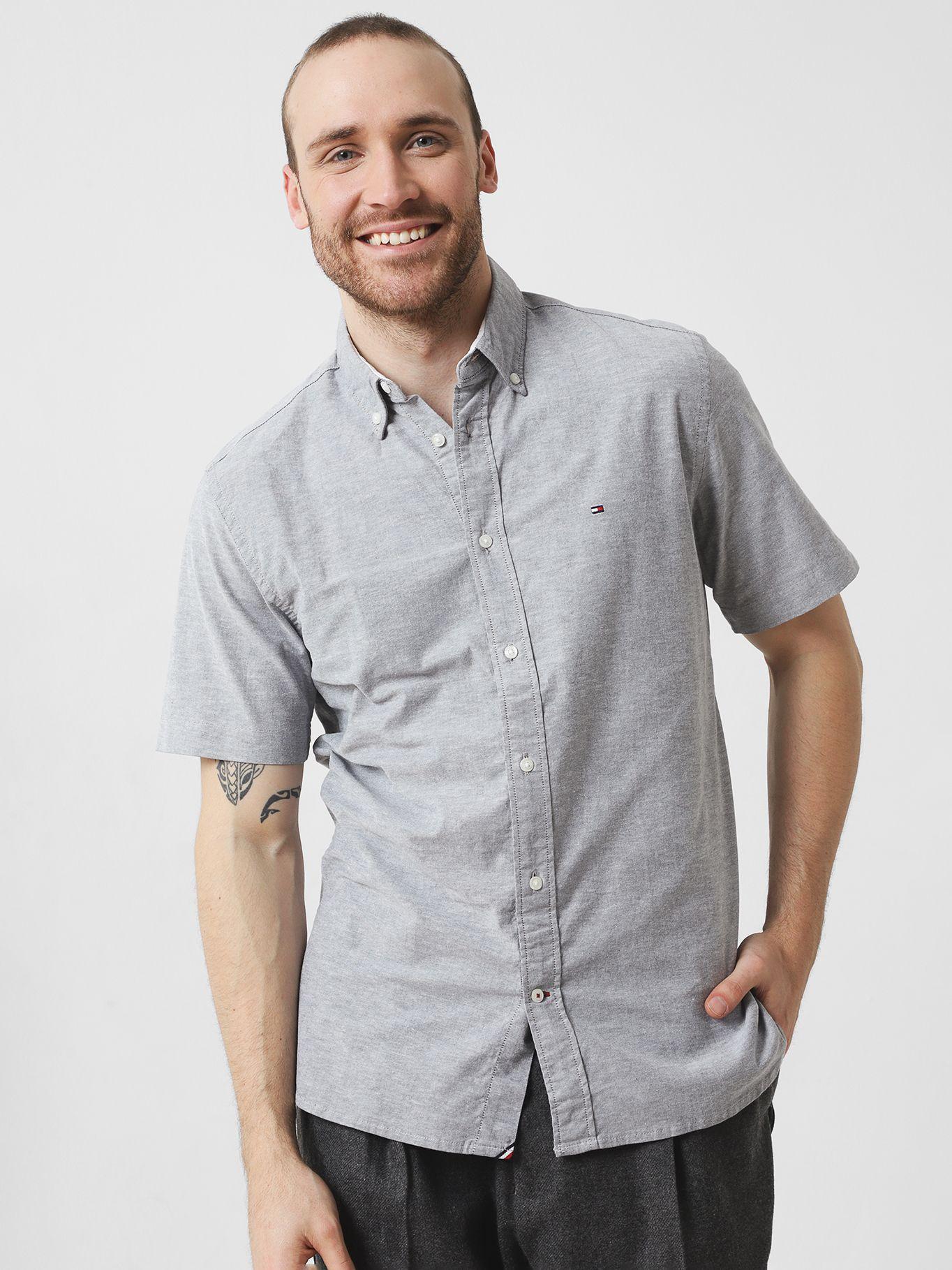 Camisa Oxford Regular Fit Celeste Tommy Hilfiger-0
