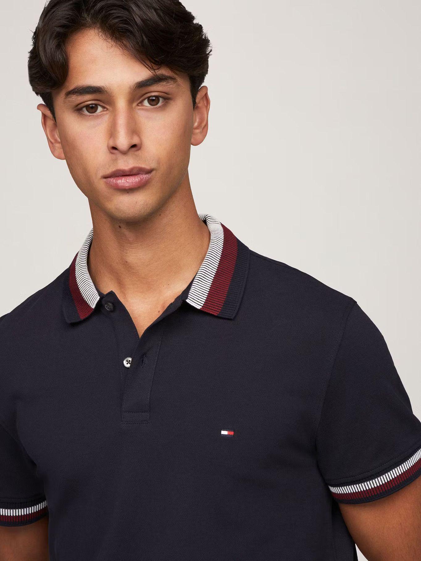 Polo Two Tone Con Logo Regular Fit Azul Tommy Hilfiger-3