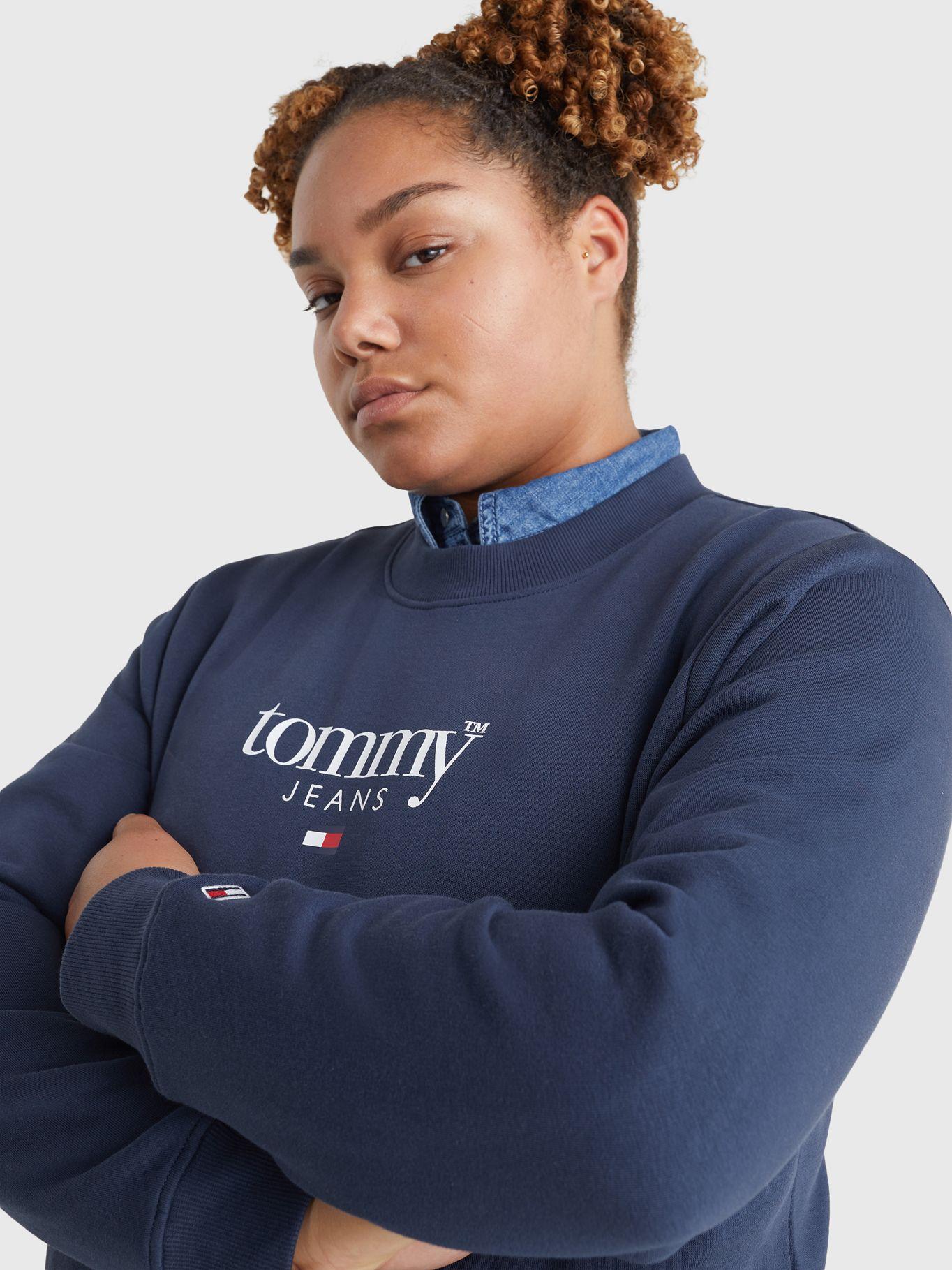 Polerón Curve Relaxed Essential Azul Tommy Jeans-3