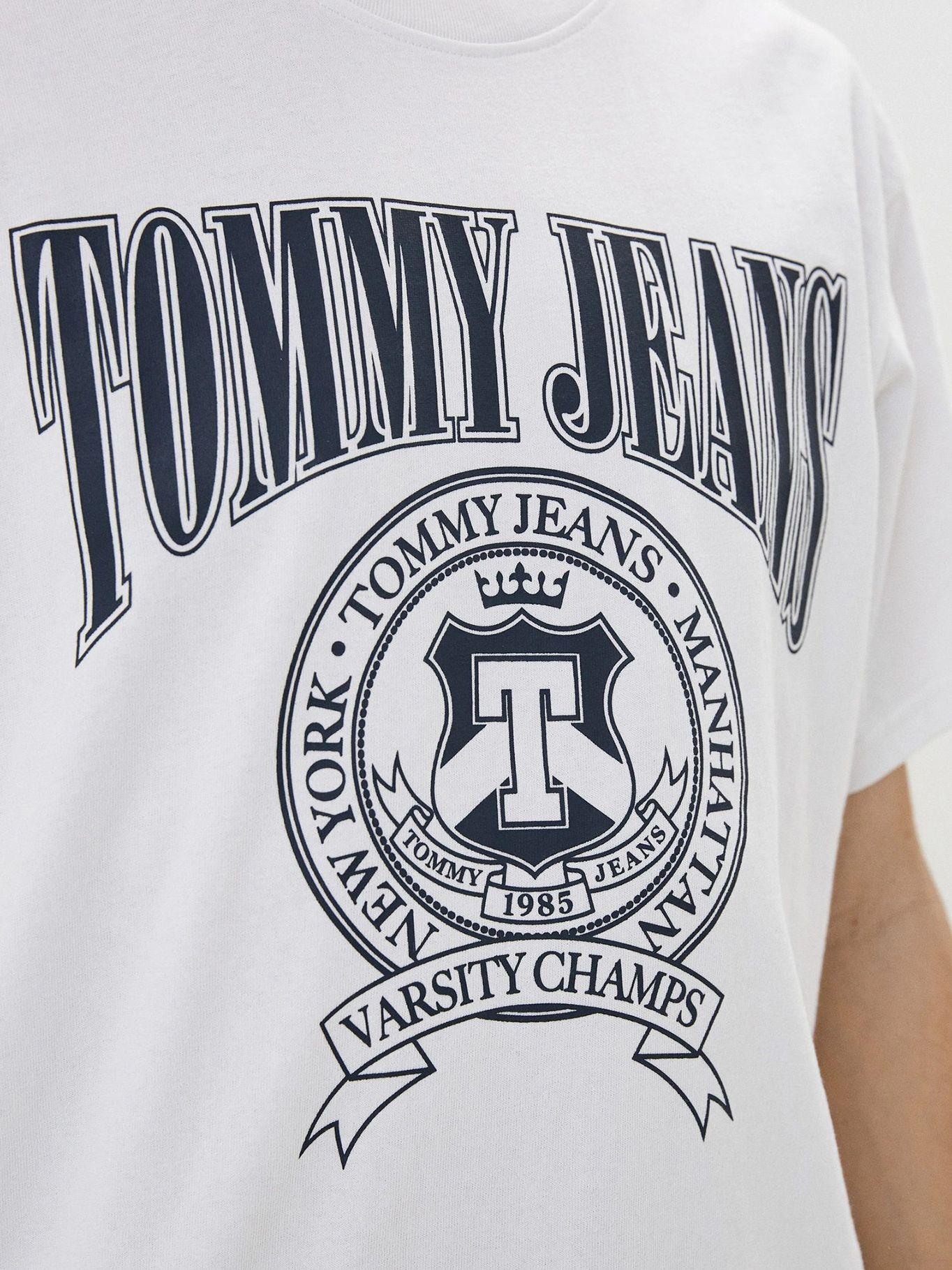 Polera Relaxed Varsity Logo Blanco Tommy Jeans-2