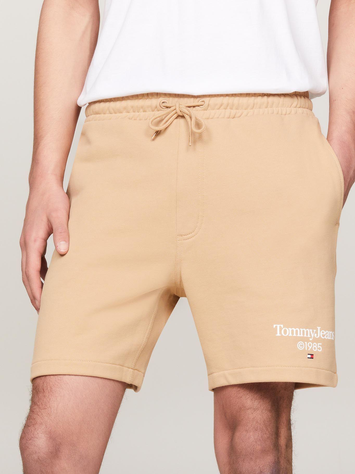Shorts Solid Con Logo Gráfico Café Tommy Jeans-0