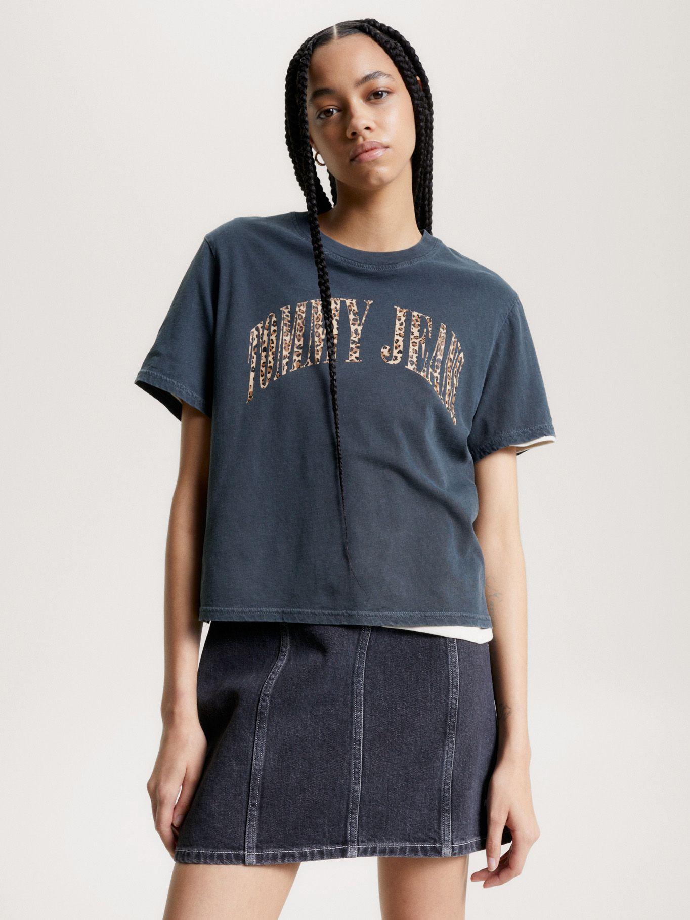 Polera Con Logo De Leopardo Negro Tommy Jeans-0