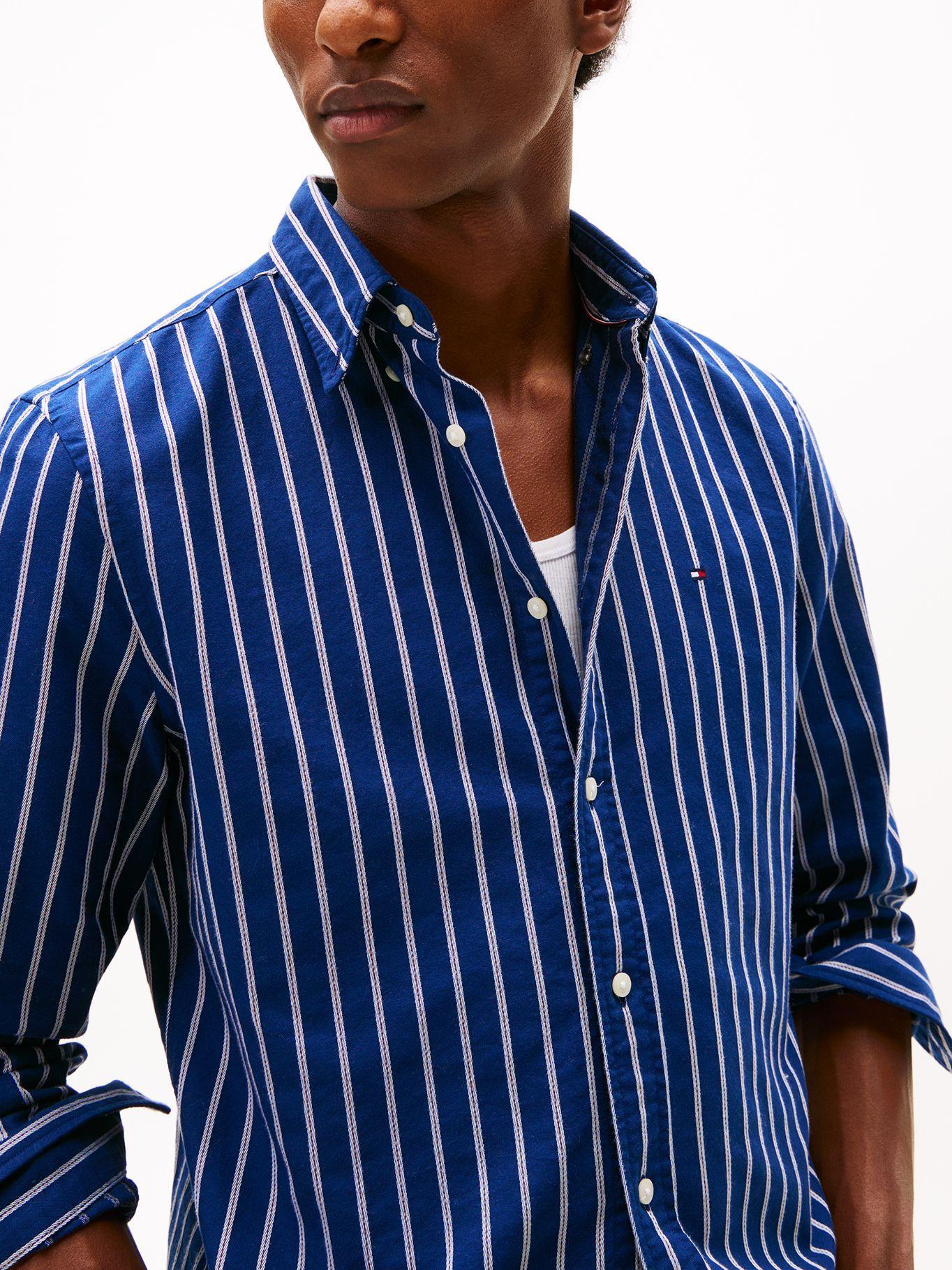 Camisa De Rayas Heritag Regular Fit Azul Tommy Hilfiger-3