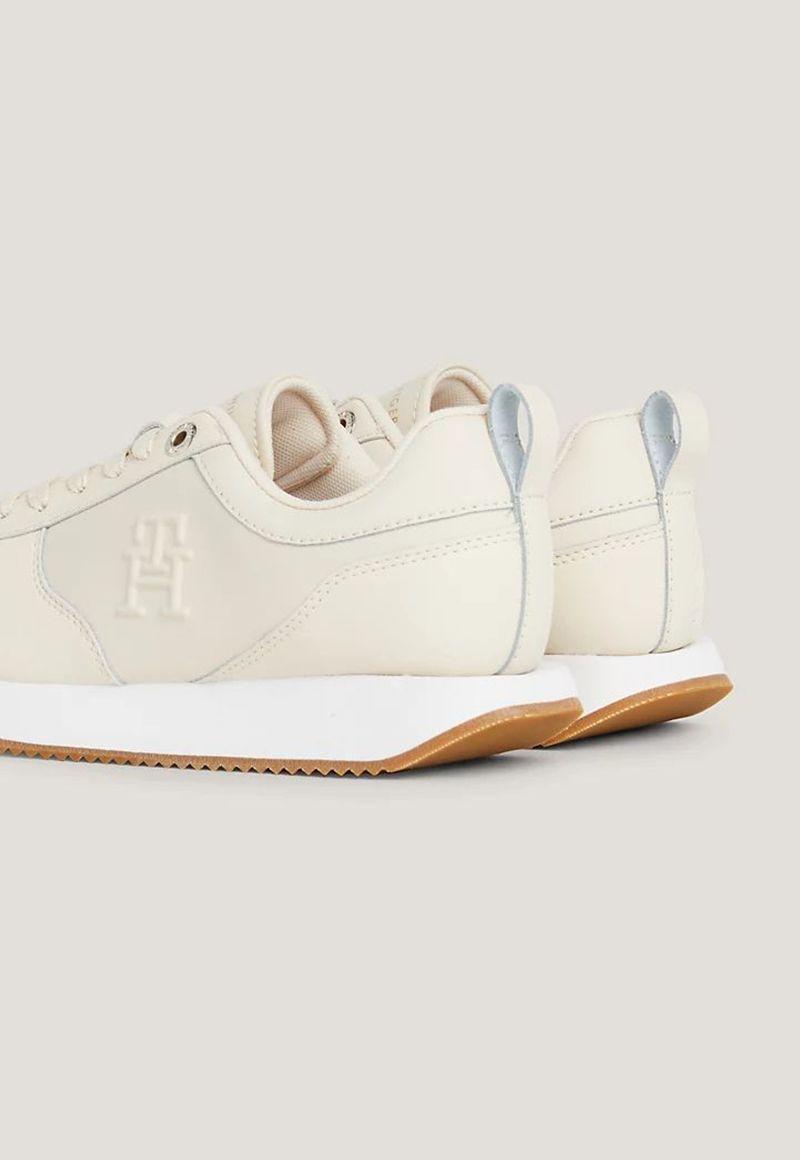 Zapatillas Casuales De Cuero Blanco Tommy Hilfiger-1