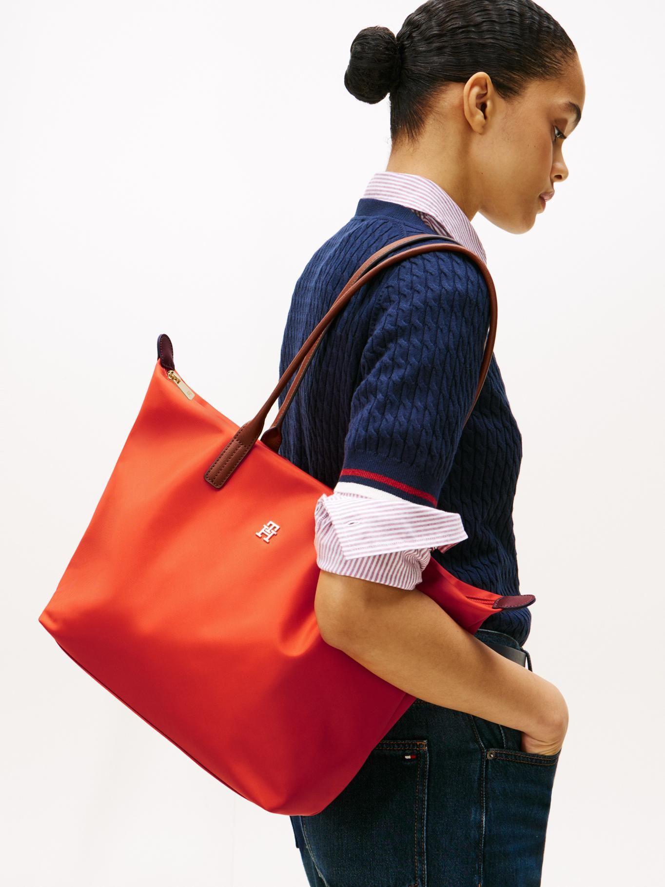 Tote Con Monograma Th Rojo Tommy Hilfiger-1