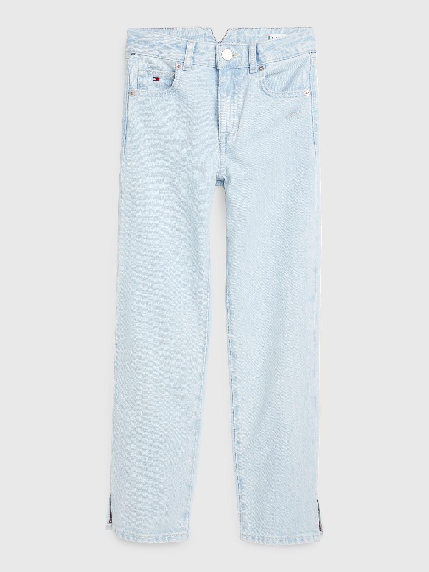 Jeans Girlfriend Desteñidos Celeste Tommy Hilfiger-0