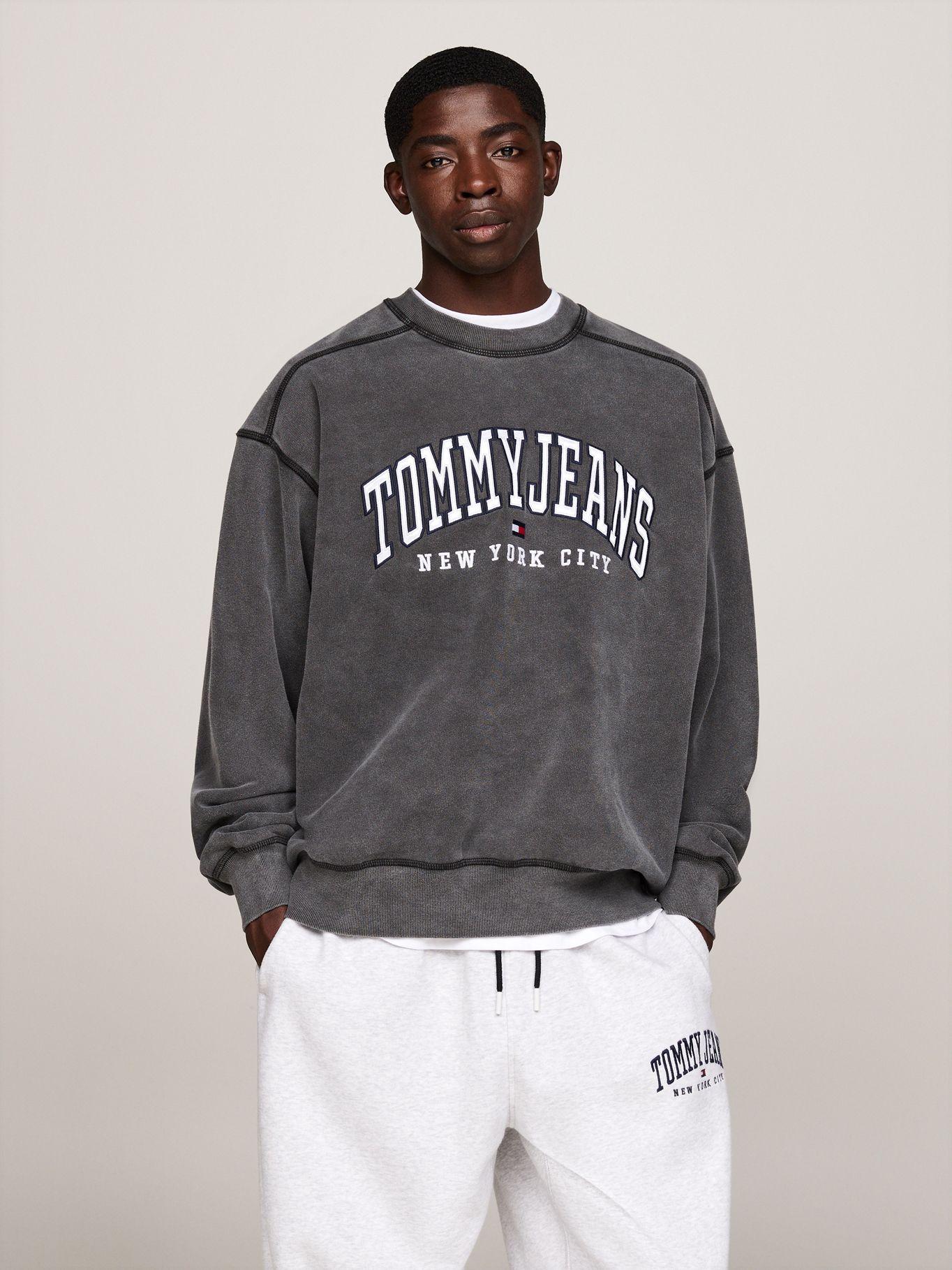 Polerón Relaxed Varsity Lavado Gris Tommy Hilfiger-0