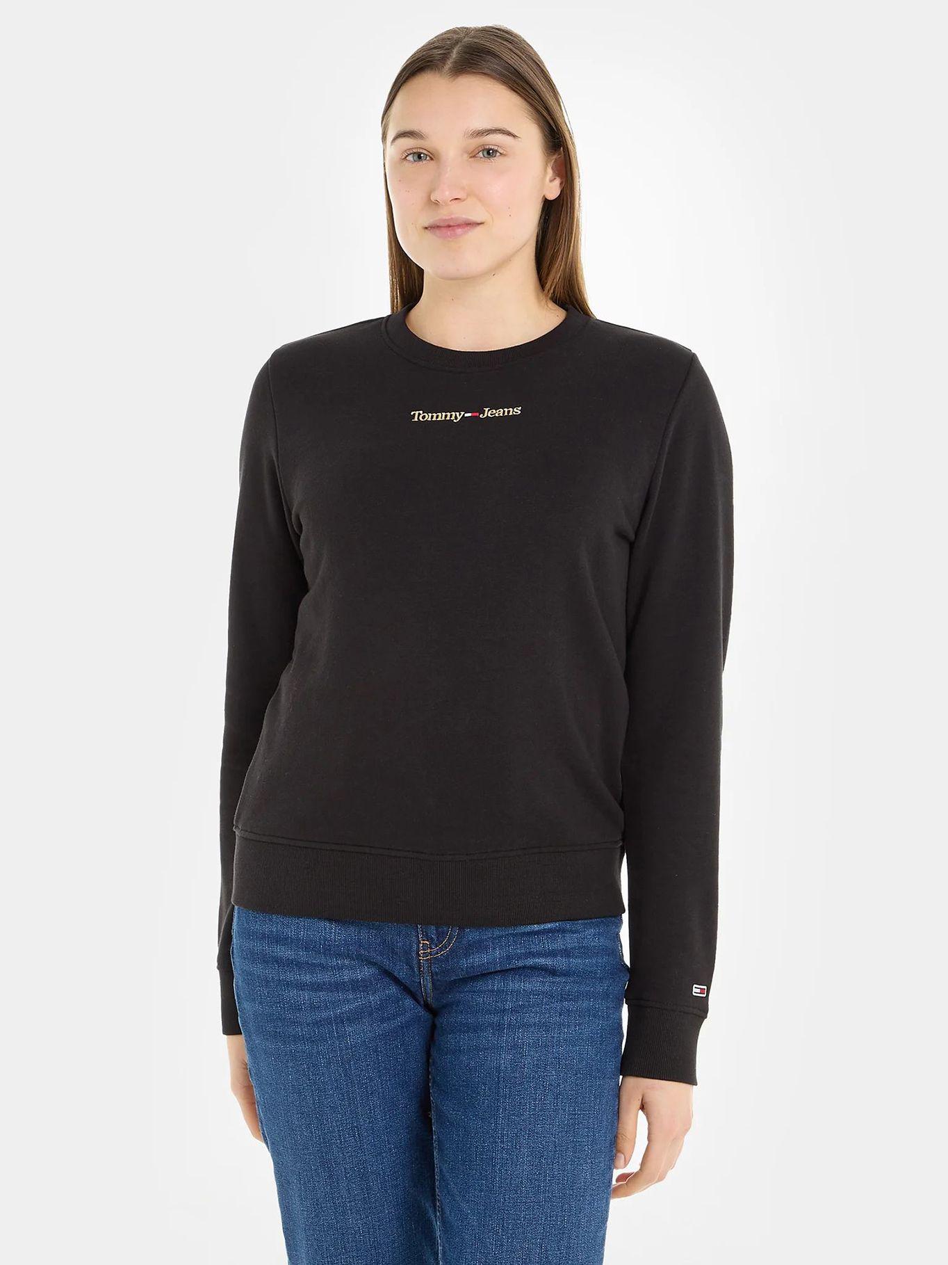 Polerón Modern C-Neck Con Logo Negro Tommy Jeans-0