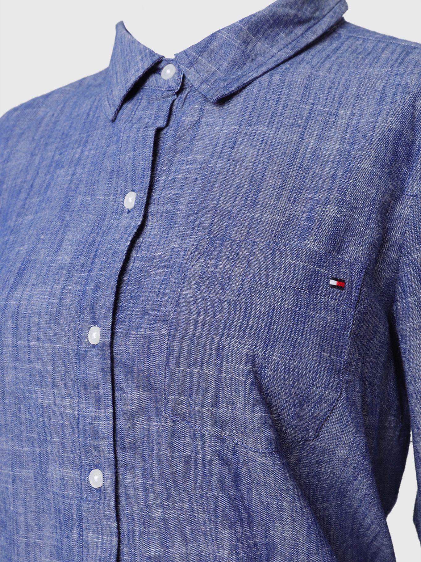 Camisa Regular Fit Azul Tommy Hilfiger-2
