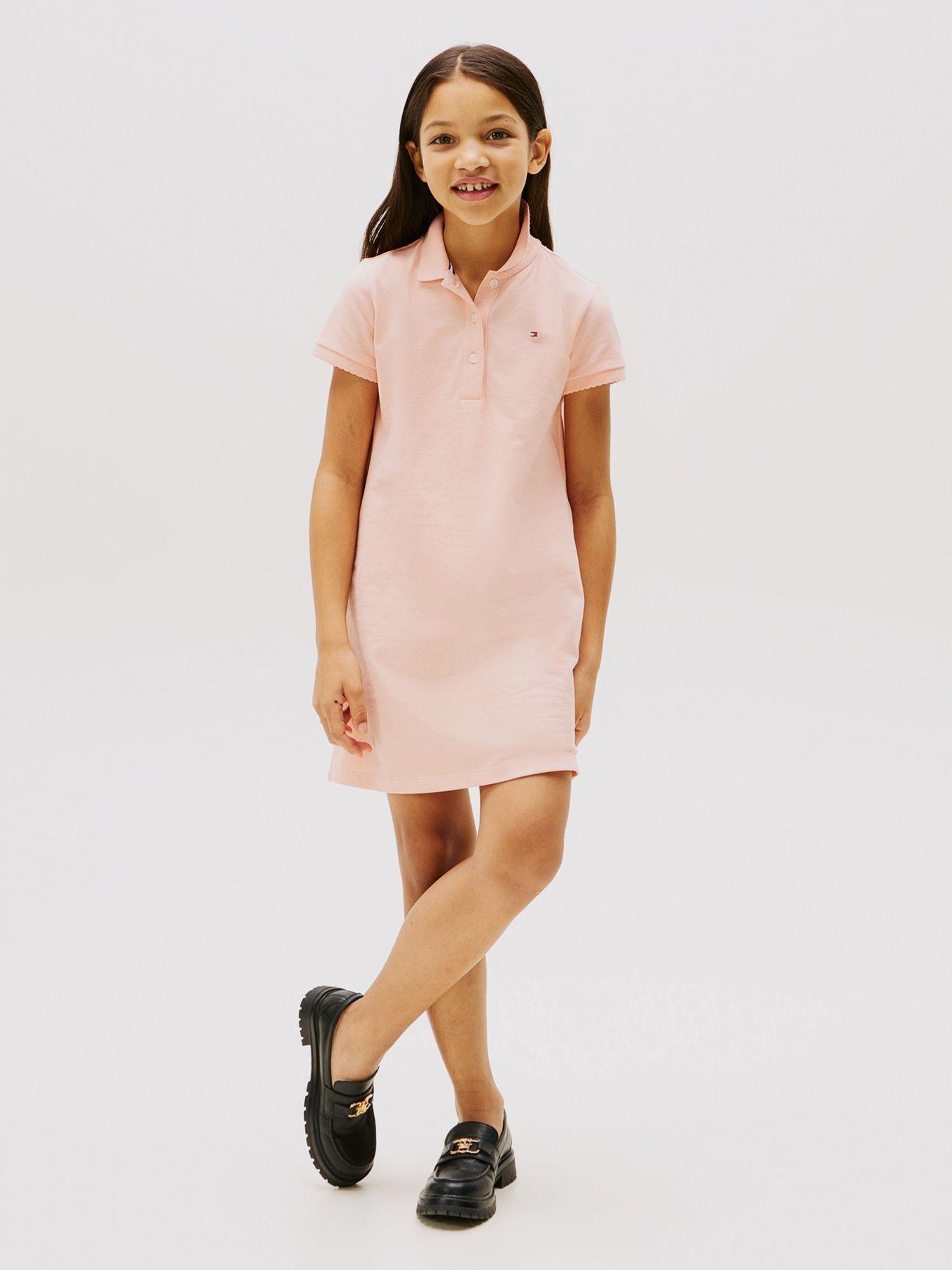 Vestido Tipo Polo A Contraste Rosado Tommy Hilfiger-0