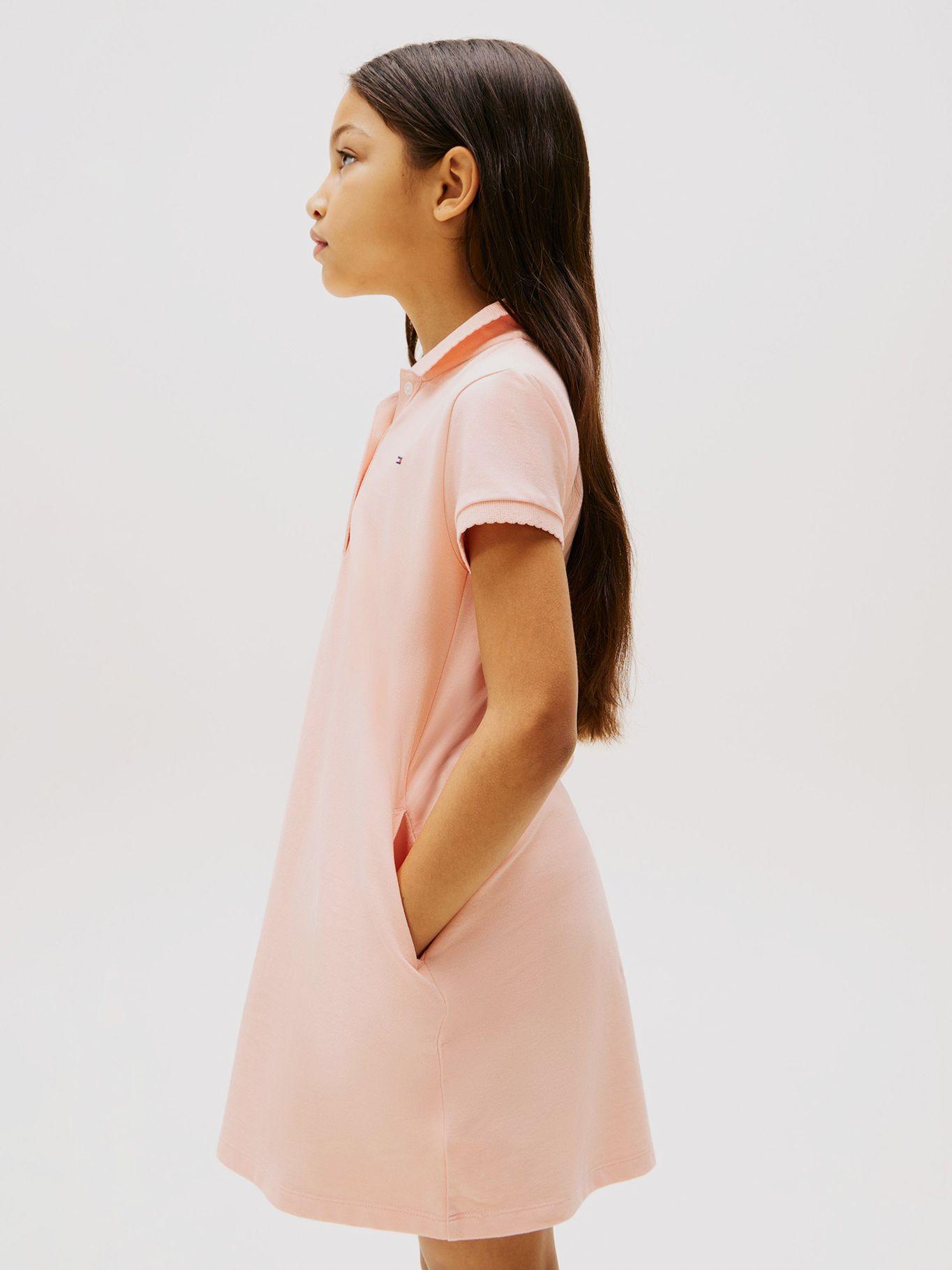 Vestido Tipo Polo A Contraste Rosado Tommy Hilfiger-2