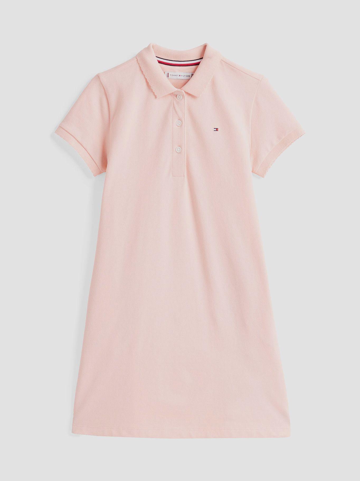 Vestido Tipo Polo A Contraste Rosado Tommy Hilfiger-4