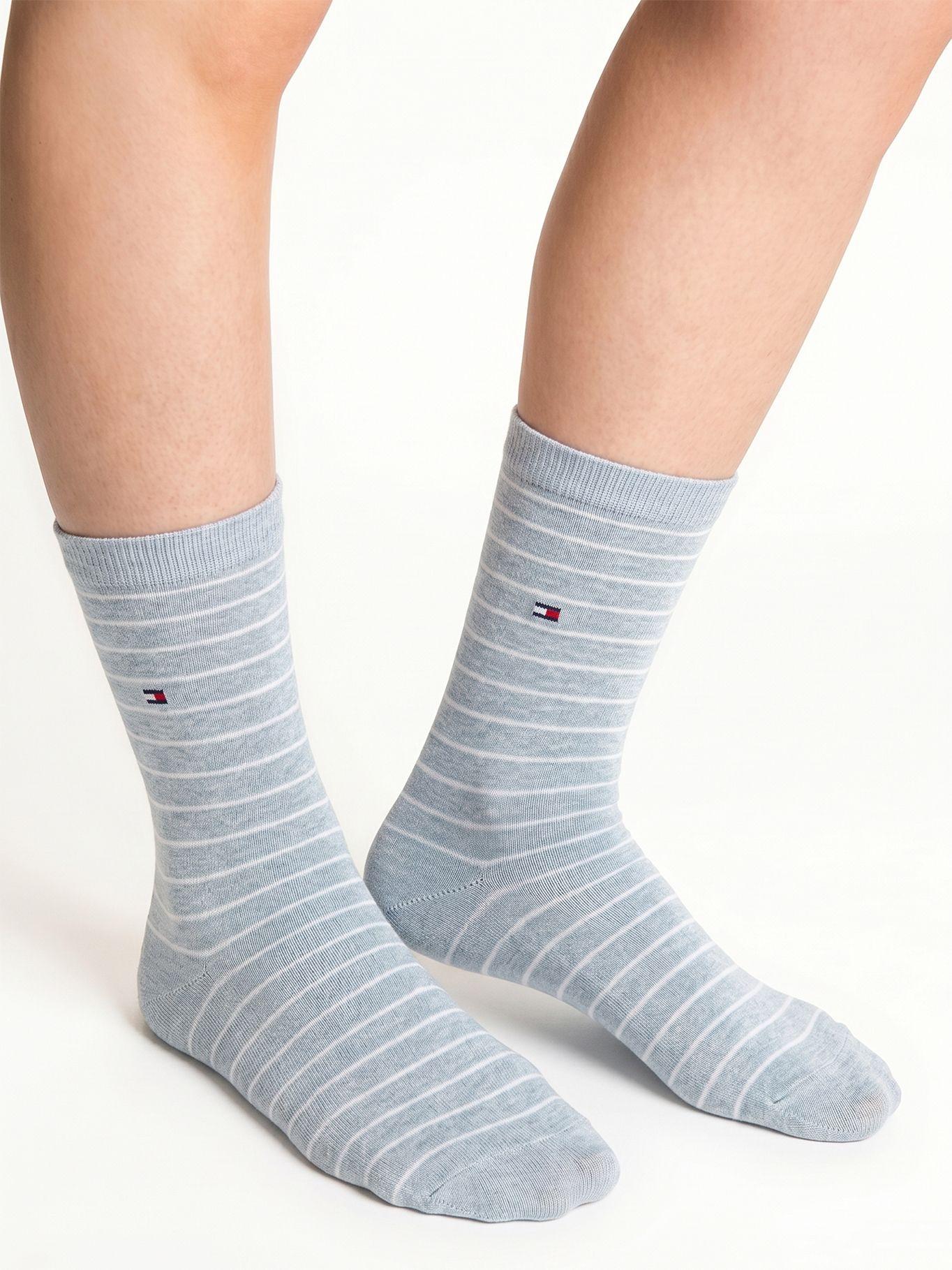 Pack De 2 Calcetines De Rayas Celeste Tommy Hilfiger-1