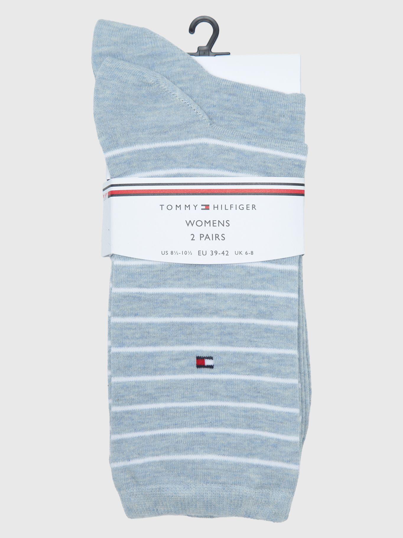 Pack De 2 Calcetines De Rayas Celeste Tommy Hilfiger-2