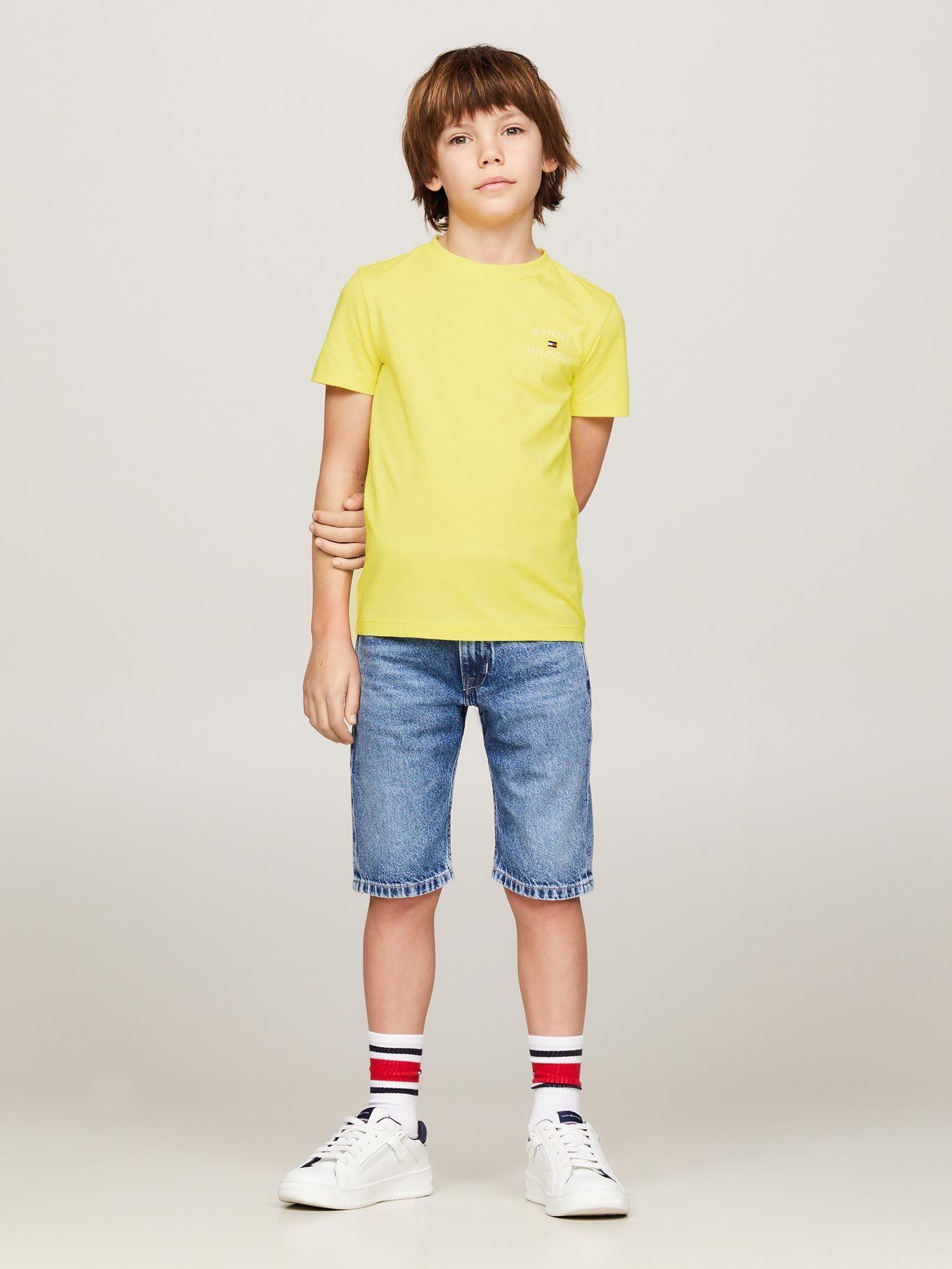 Polera C-Neck Con Logo Amarillo Tommy Hilfiger-1