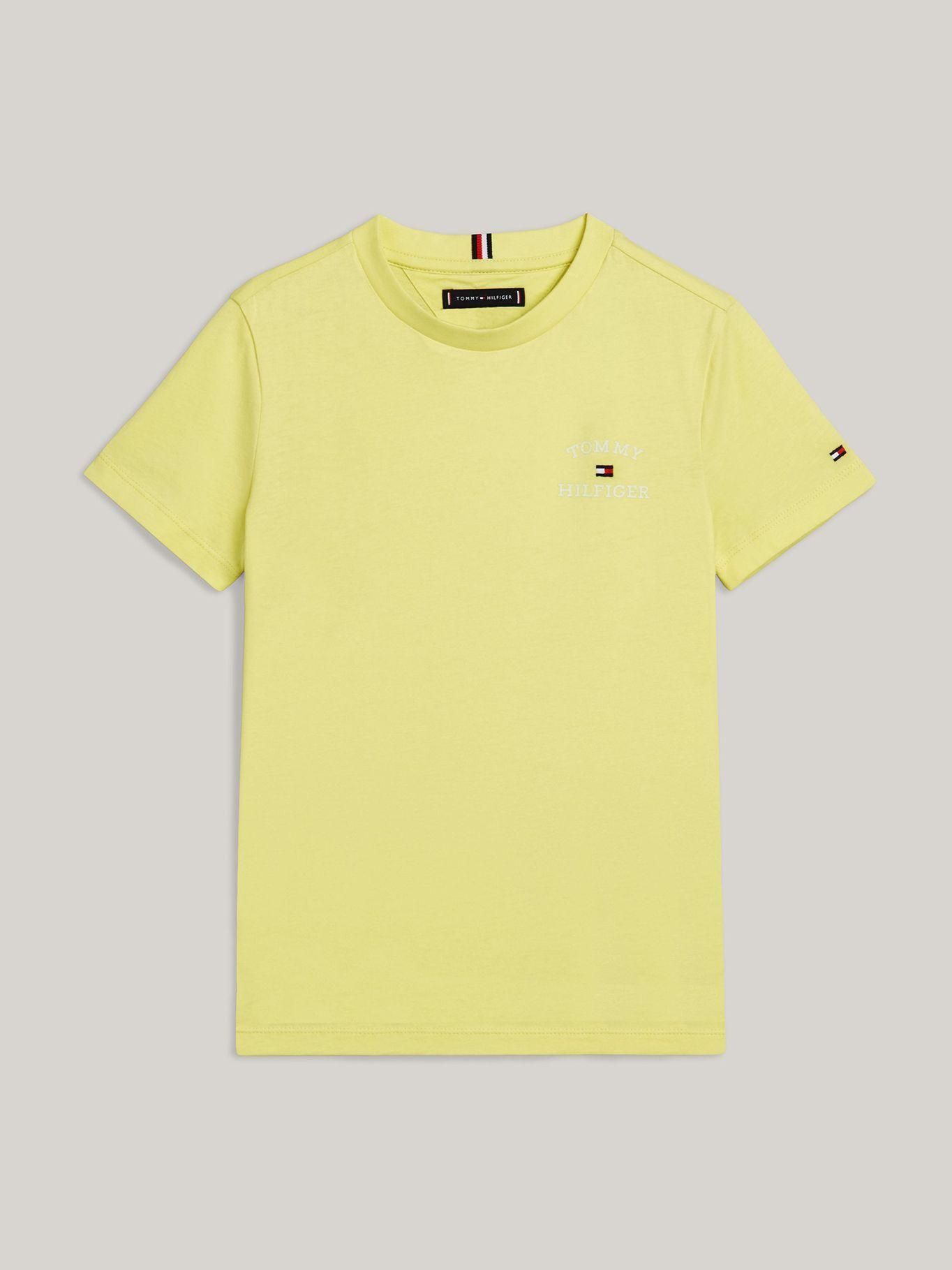 Polera C-Neck Con Logo Amarillo Tommy Hilfiger-4