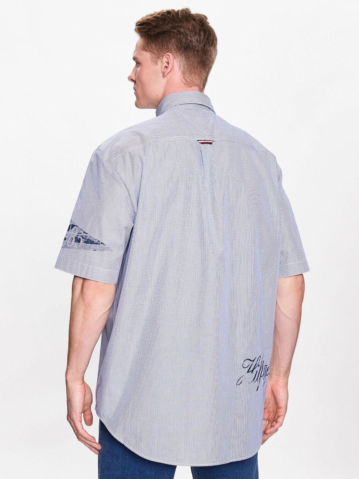 Camisa Oversize Pennant Print Azul Tommy Hilfiger-2