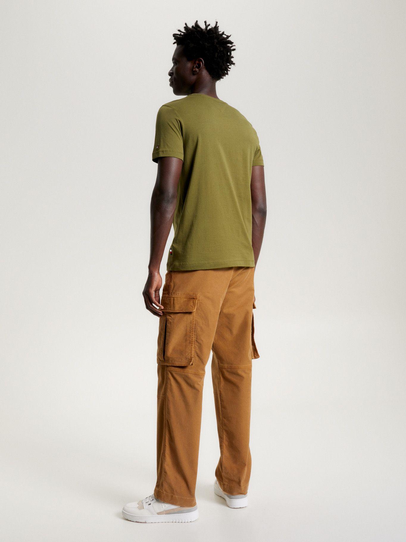 Polera Slim Fit Logo Monotype Verde Tommy Hilfiger-2