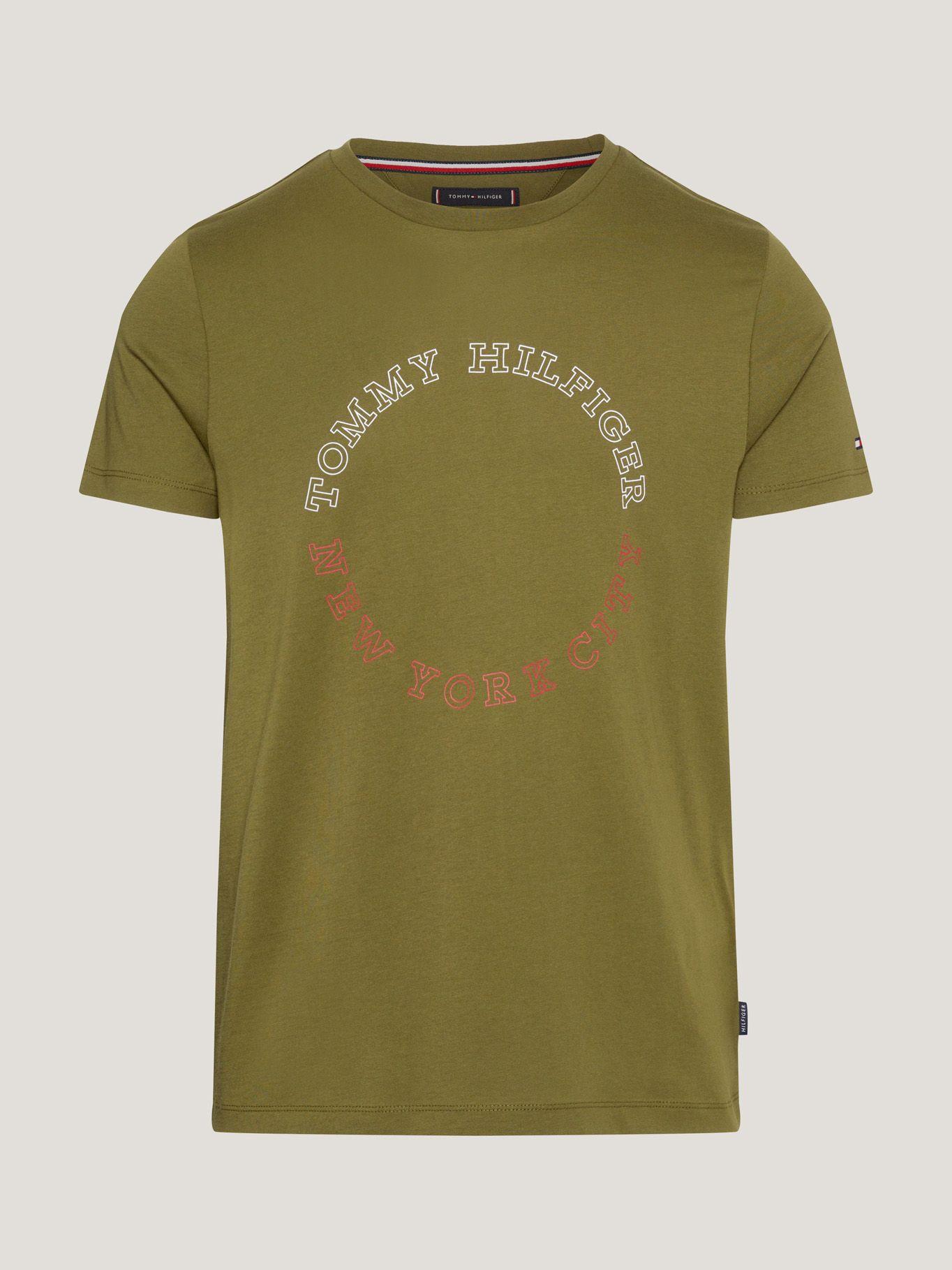 Polera Slim Fit Logo Monotype Verde Tommy Hilfiger-4