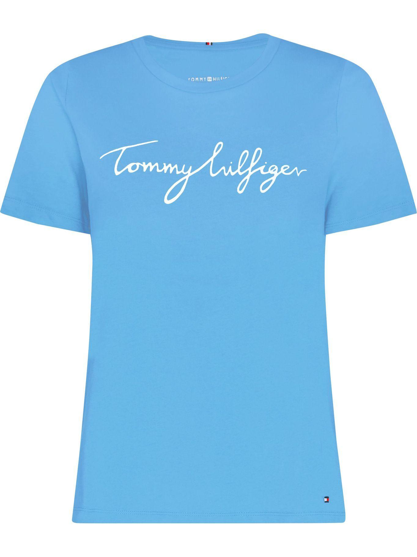 Polera Logo Gráfico C-Neck Celeste Tommy Hilfiger-0