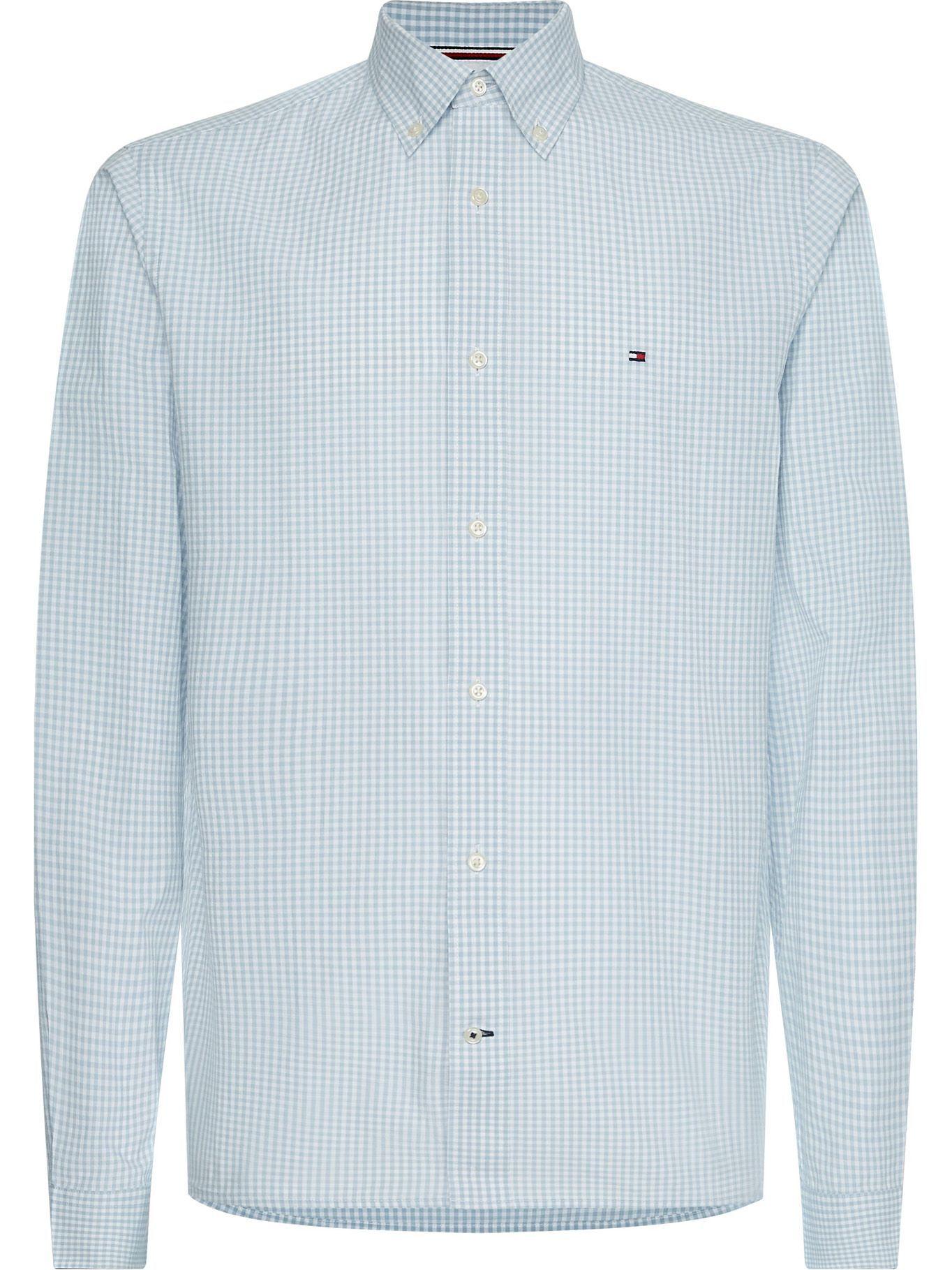 Camisa A Cuadros Celeste Tommy Hilfiger M2-0
