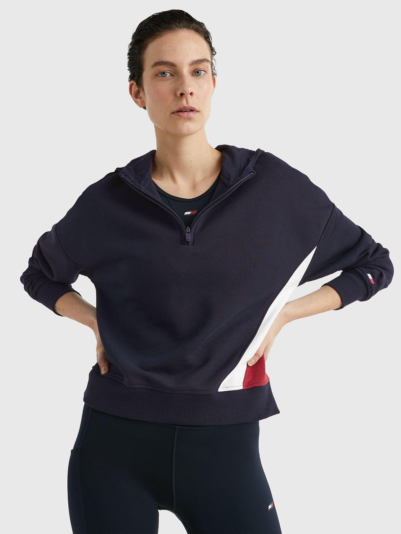 Polerón Hoodie Sport Medio Cierre Azul Tommy Hilfiger-2