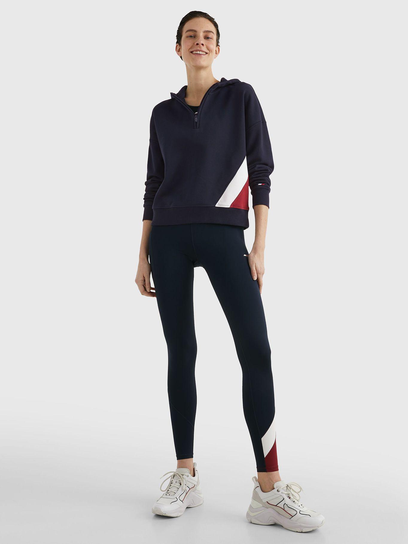 Polerón Hoodie Sport Medio Cierre Azul Tommy Hilfiger-0